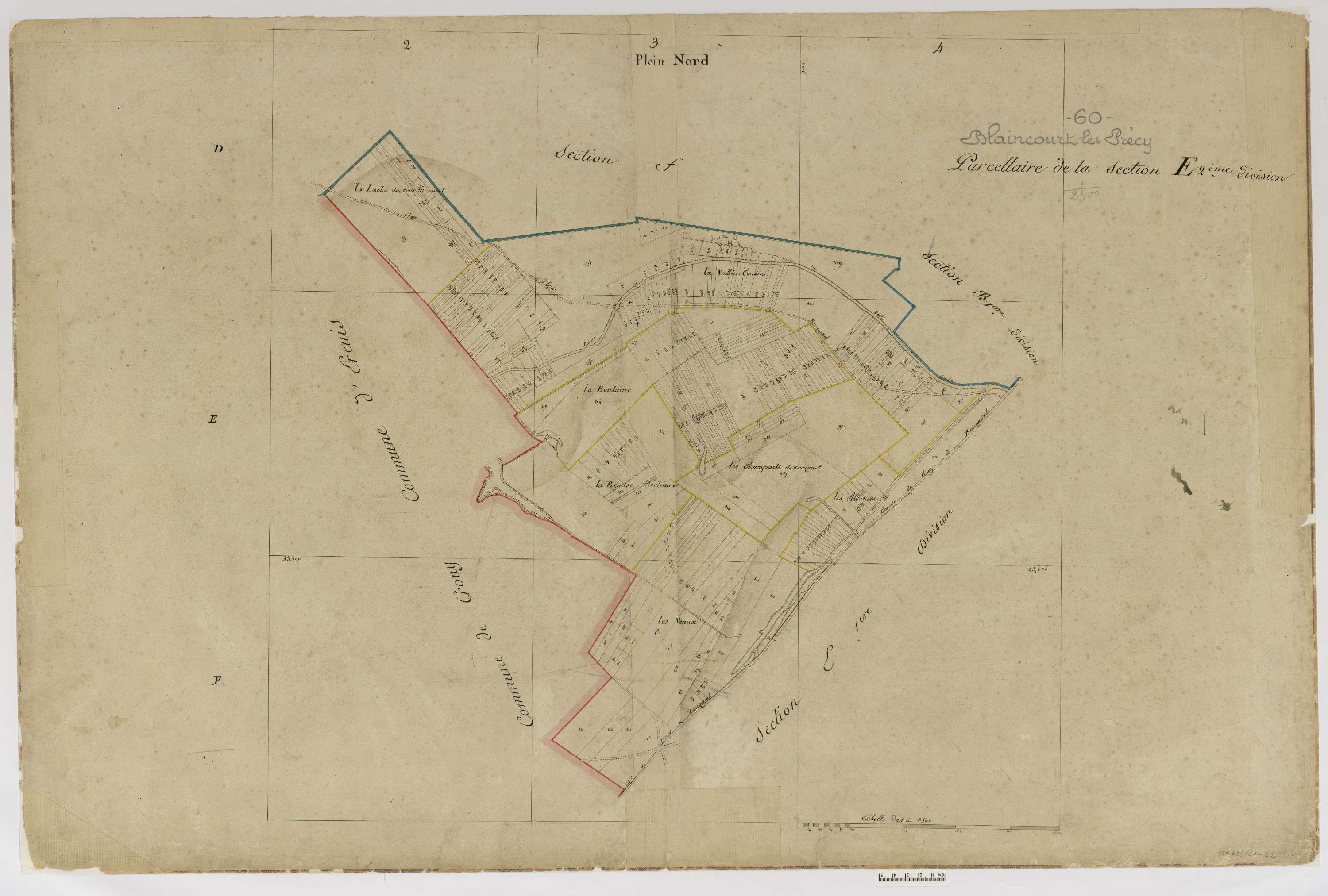 Blaincourt-lès-Précy - Cadastre napoléonien, section E2