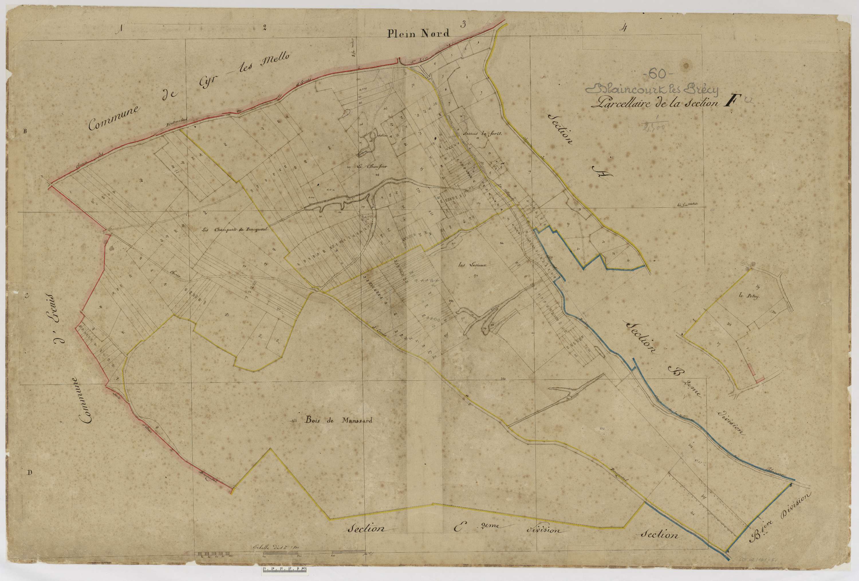 Blaincourt-lès-Précy - Cadastre napoléonien, section F