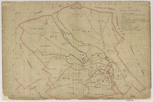 Blaincourt-lès-Précy - Cadastre napoléonien, tableau d'assemblage