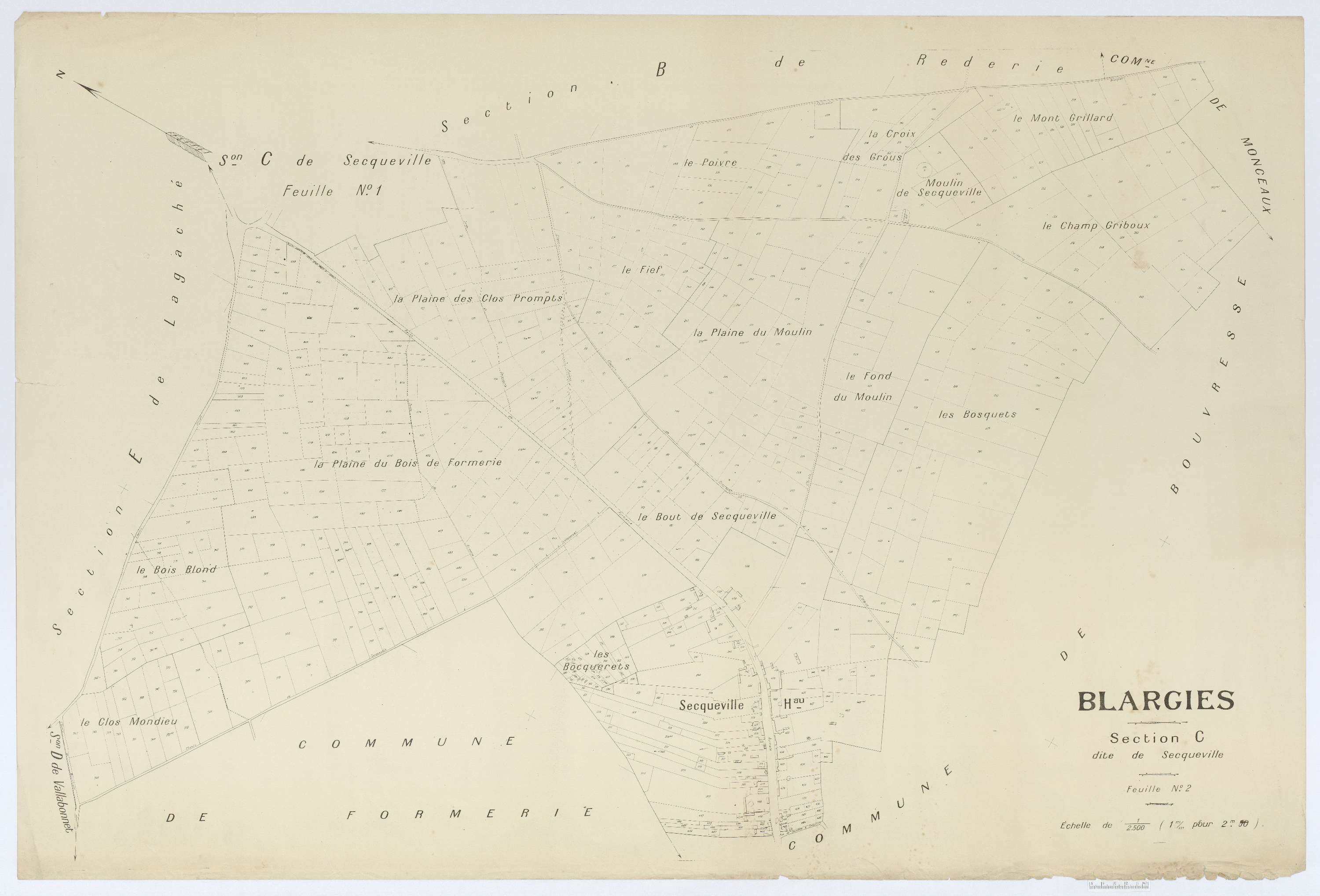 Blargies - Cadastre napoléonien (copie), section C2, feuille unique