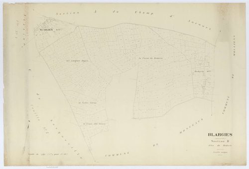 Blargies - Cadastre napoléonien (copie), section B, feuille unique