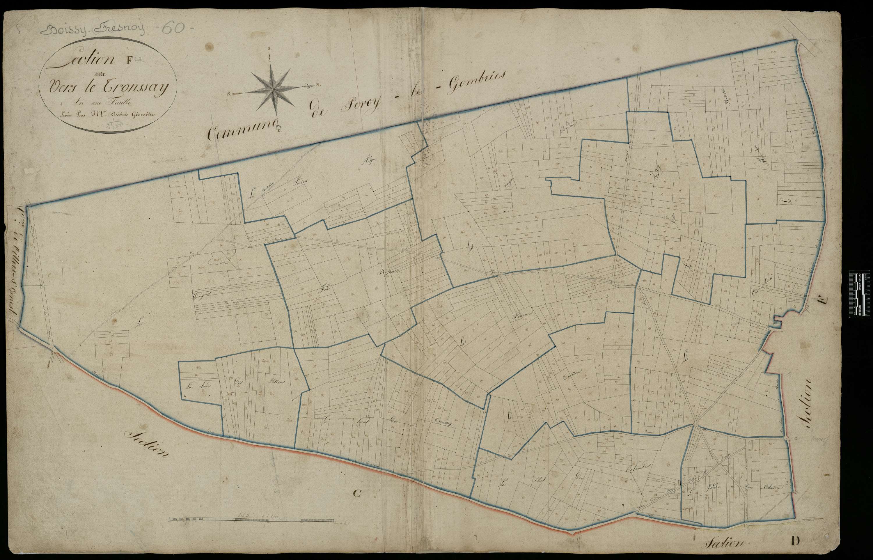 Boissy-Fresnoy - Cadastre napoléonien, section F
