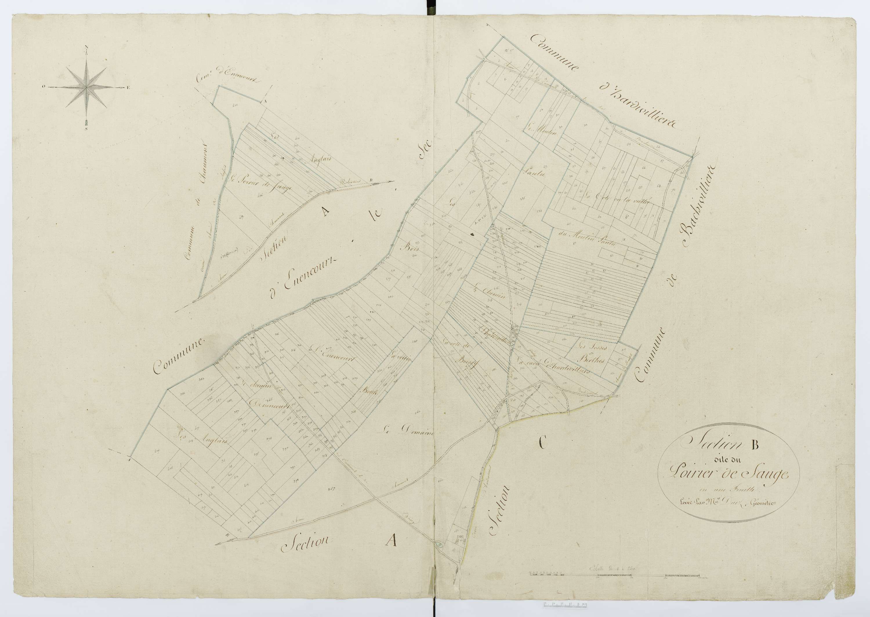 Boissy-le-Bois - Cadastre napoléonien, section B