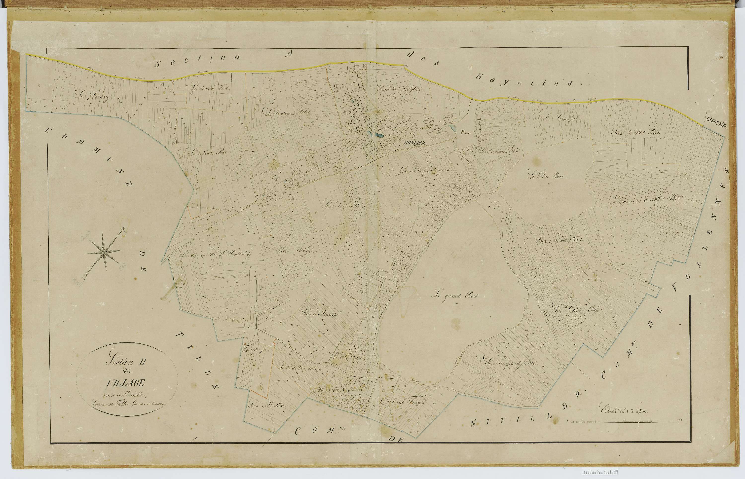 Bonlier - Cadastre napoléonien, section B