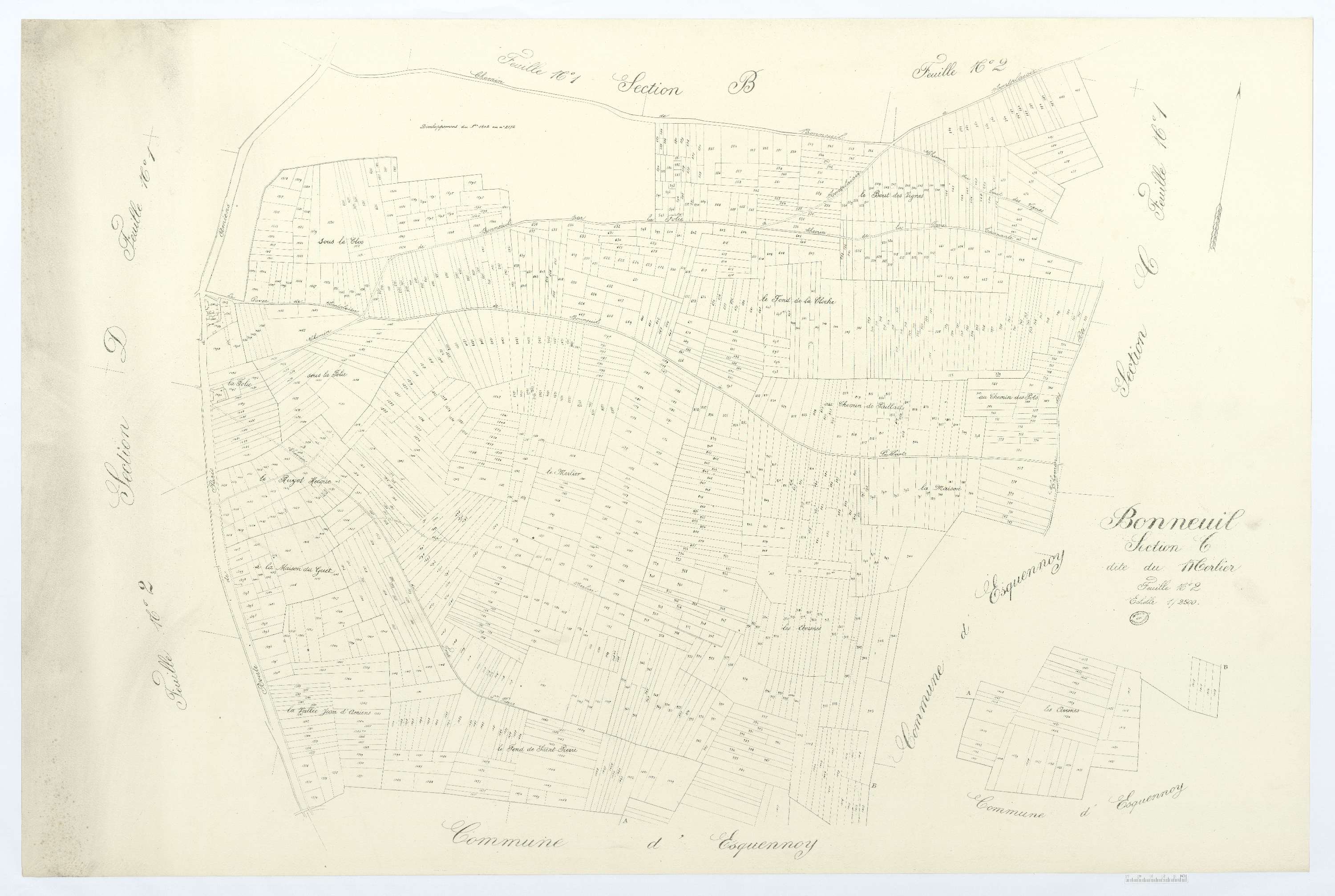 Bonneuil-les-Eaux - Cadastre napoléonien (copie), section C2