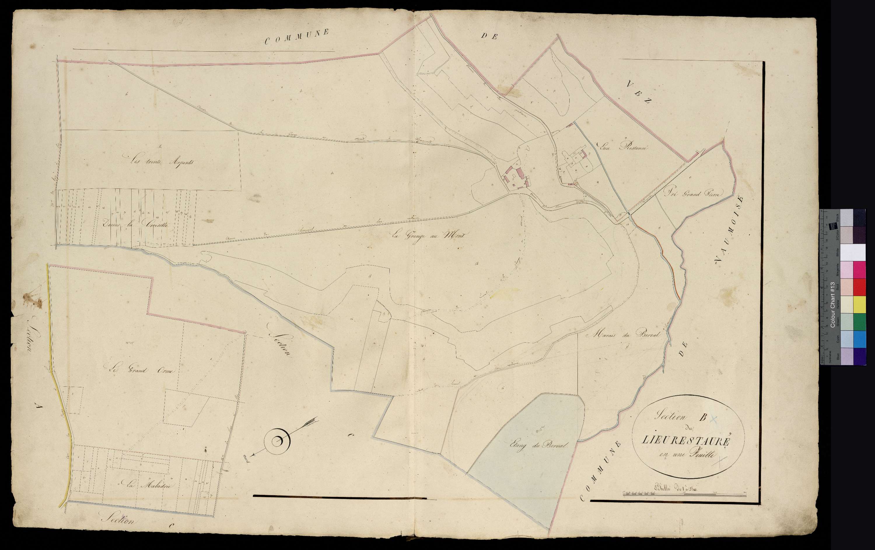 Bonneuil-en-Valois - Cadastre napoléonien, section B