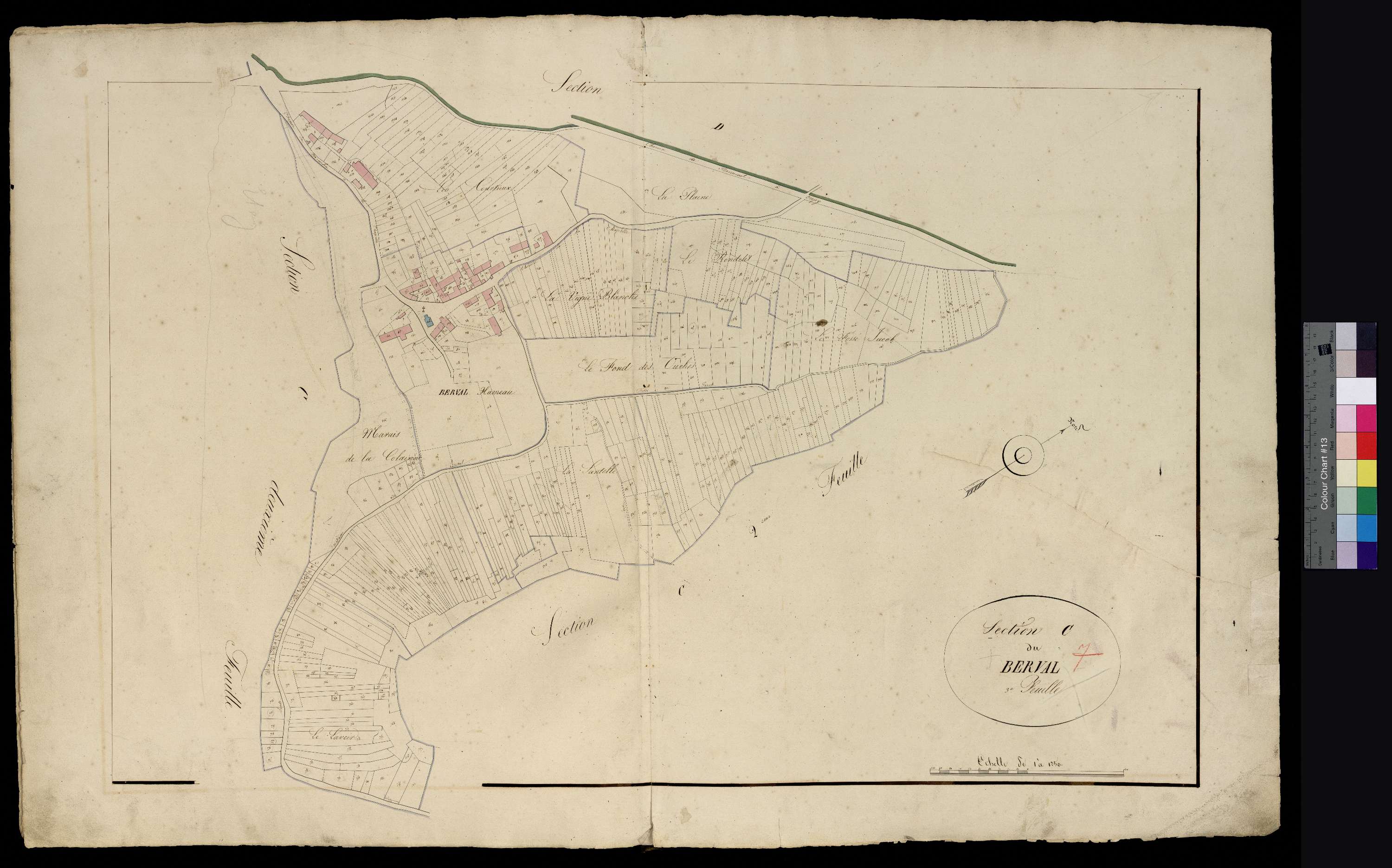 Bonneuil-en-Valois - Cadastre napoléonien, section C3