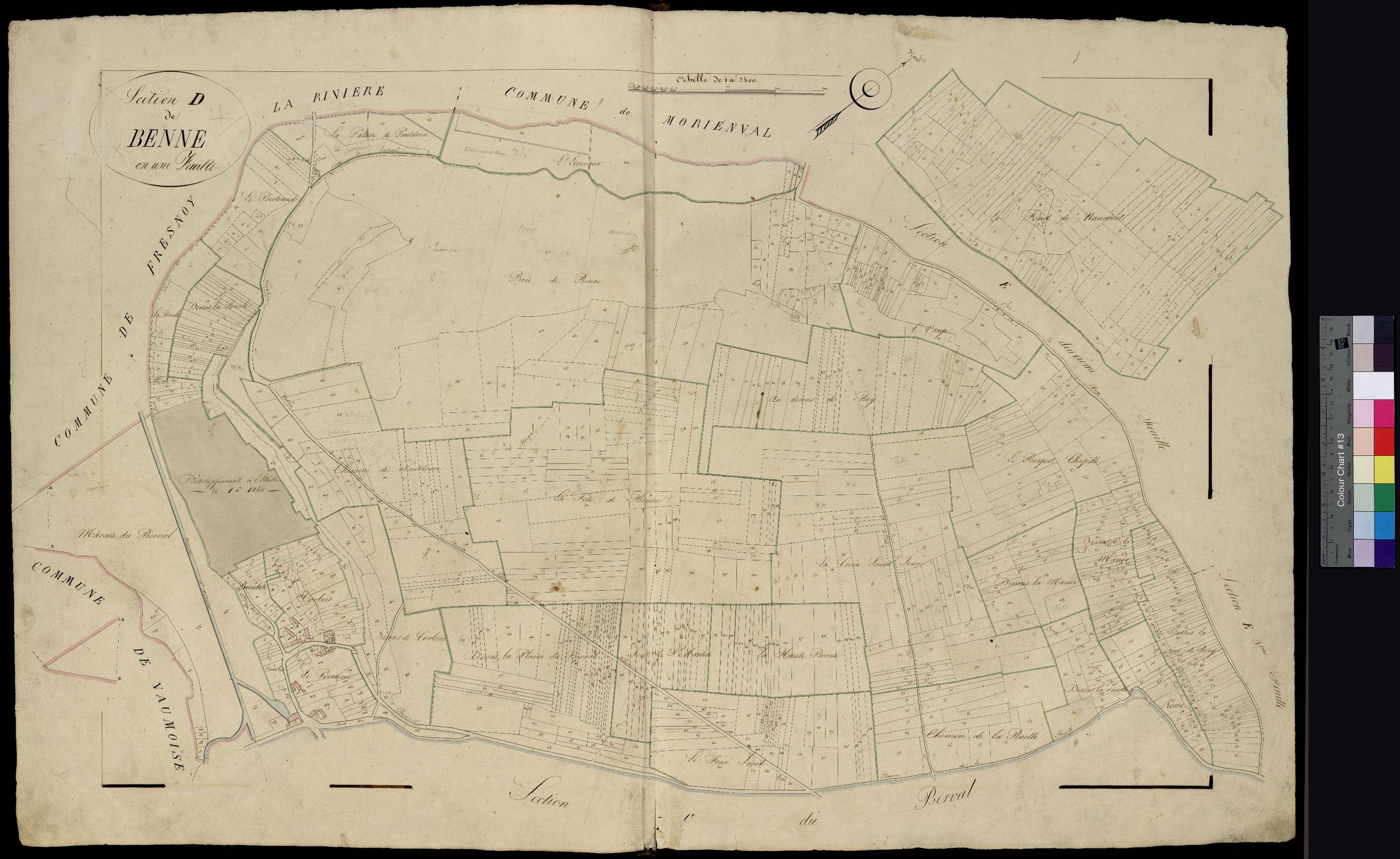 Bonneuil-en-Valois - Cadastre napoléonien, section D