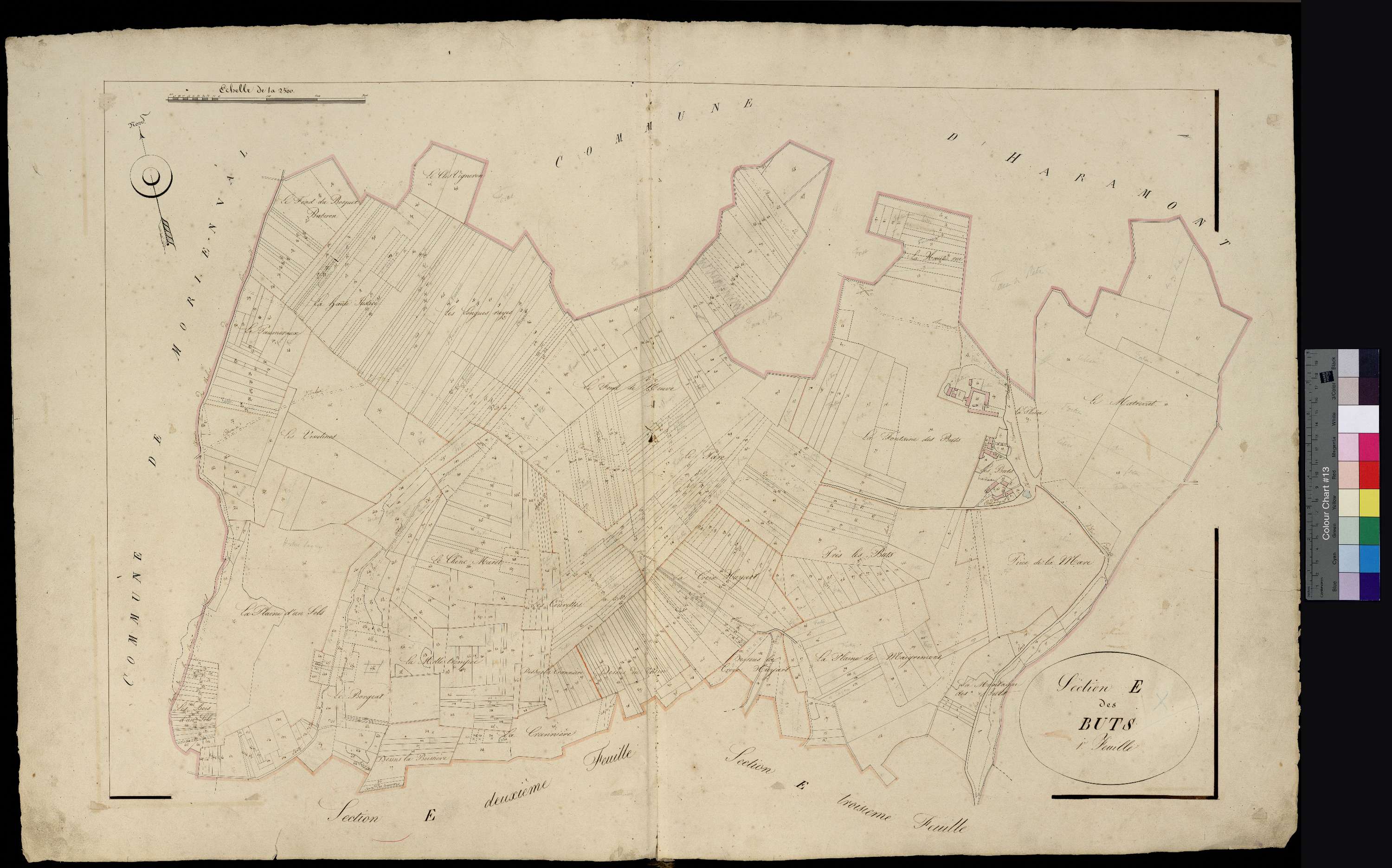 Bonneuil-en-Valois - Cadastre napoléonien, section E1