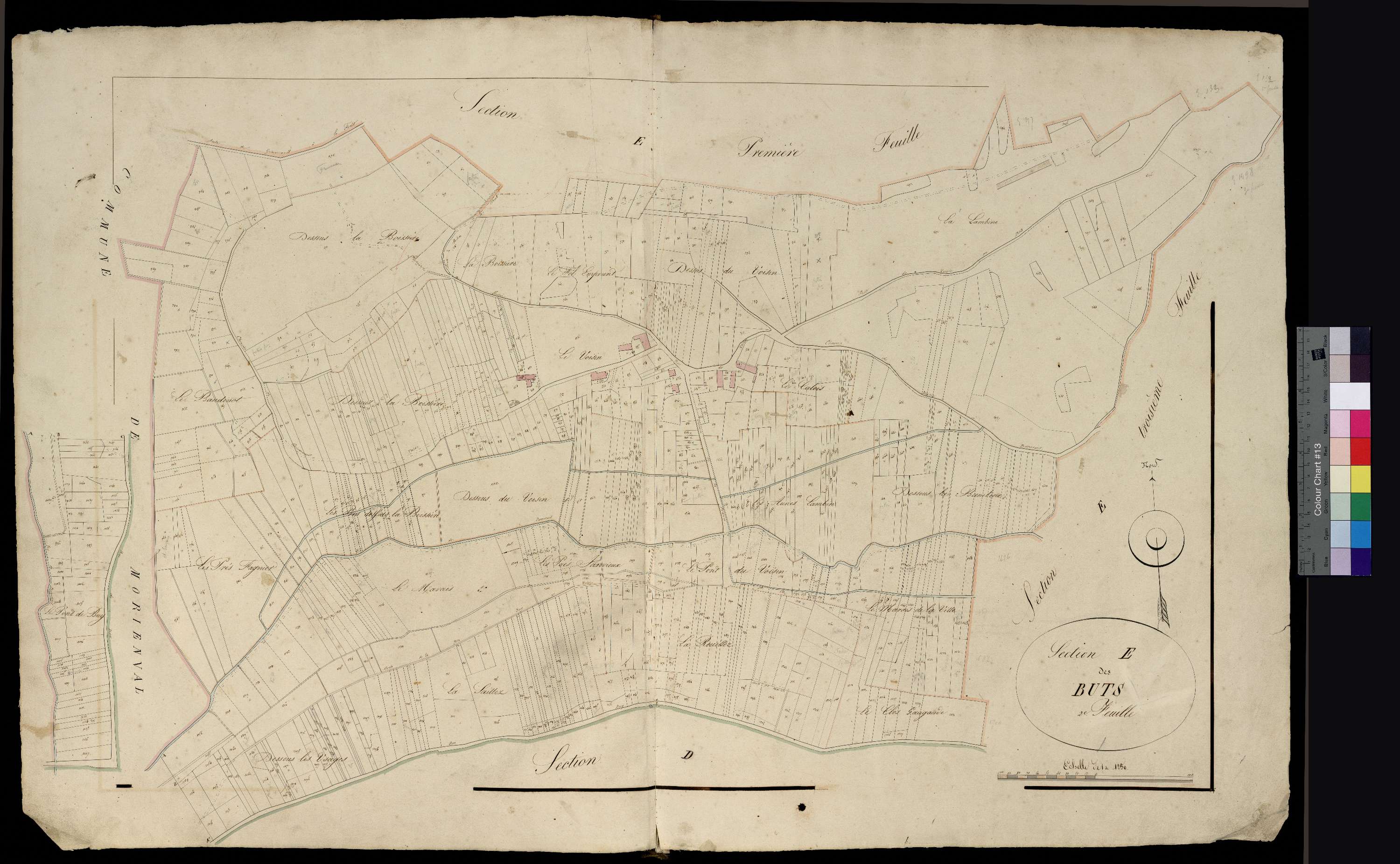 Bonneuil-en-Valois - Cadastre napoléonien, section E2