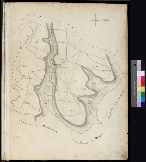 Bonneuil-en-Valois - Cadastre napoléonien, tableau d'assemblage