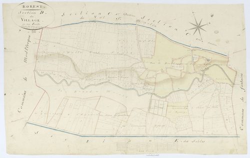 Borest - Cadastre napoléonien, section D, feuille unique