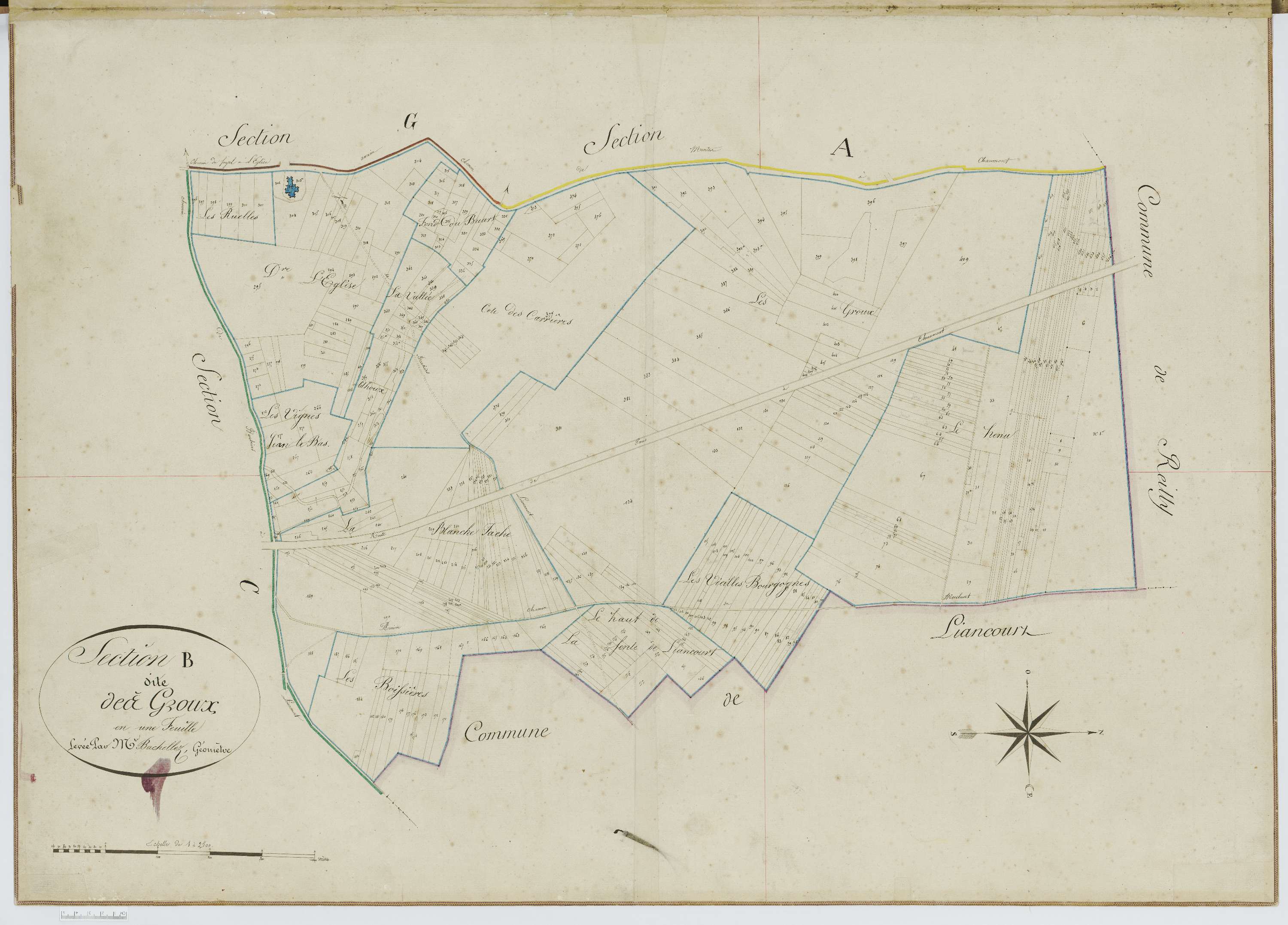 Boubiers - Cadastre napoléonien, section B
