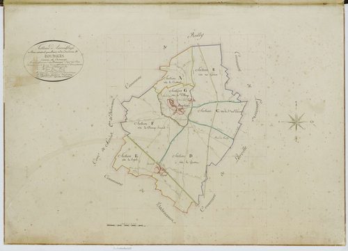 Boubiers - Cadastre napoléonien, tableau d'assemblage