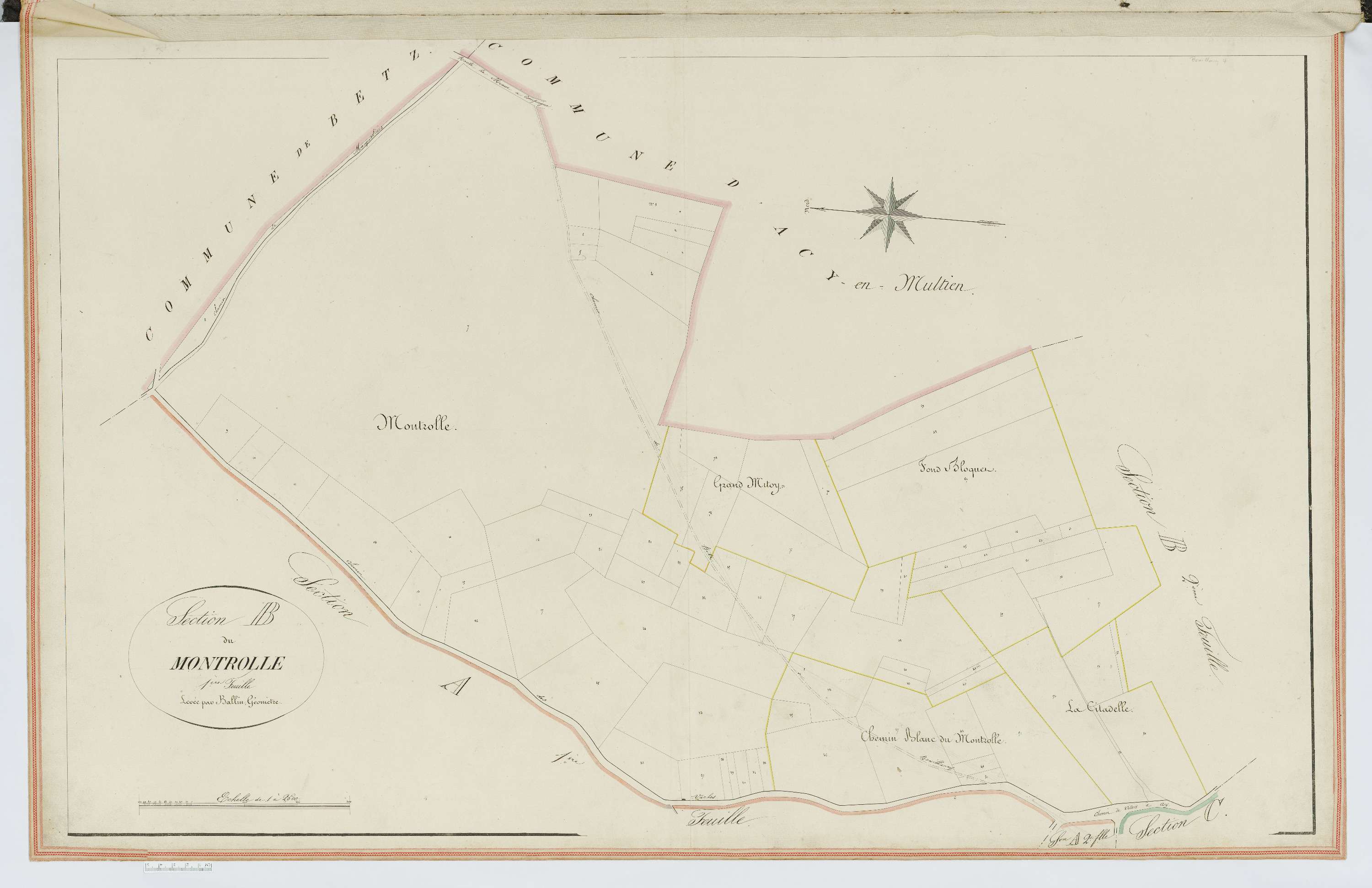 Bouillancy - Cadastre napoléonien, section B1