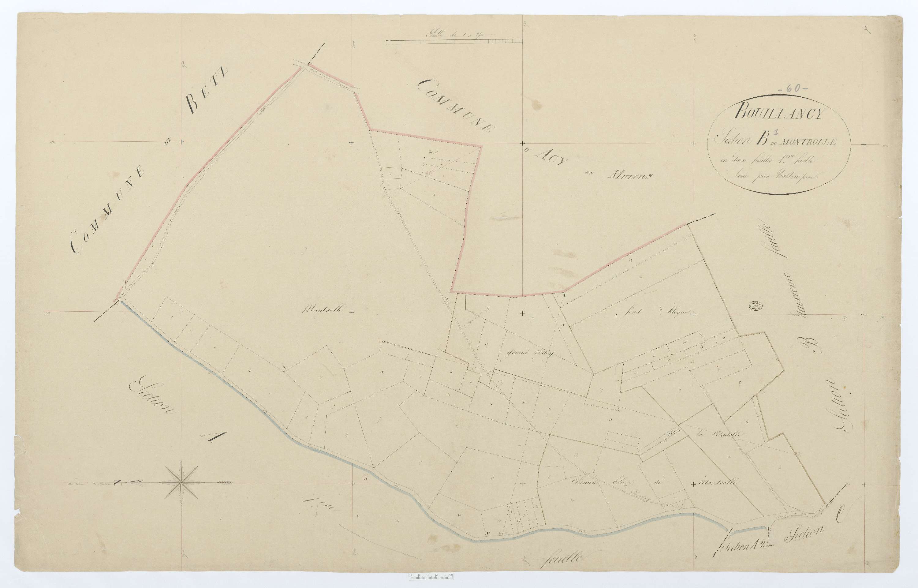 Bouillancy - Cadastre napoléonien, section B1