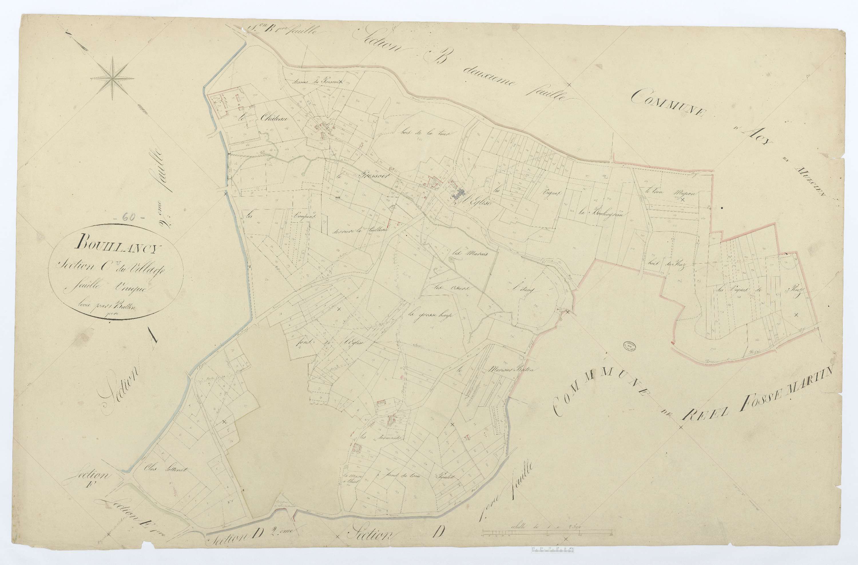Bouillancy - Cadastre napoléonien, section C, feuille unique