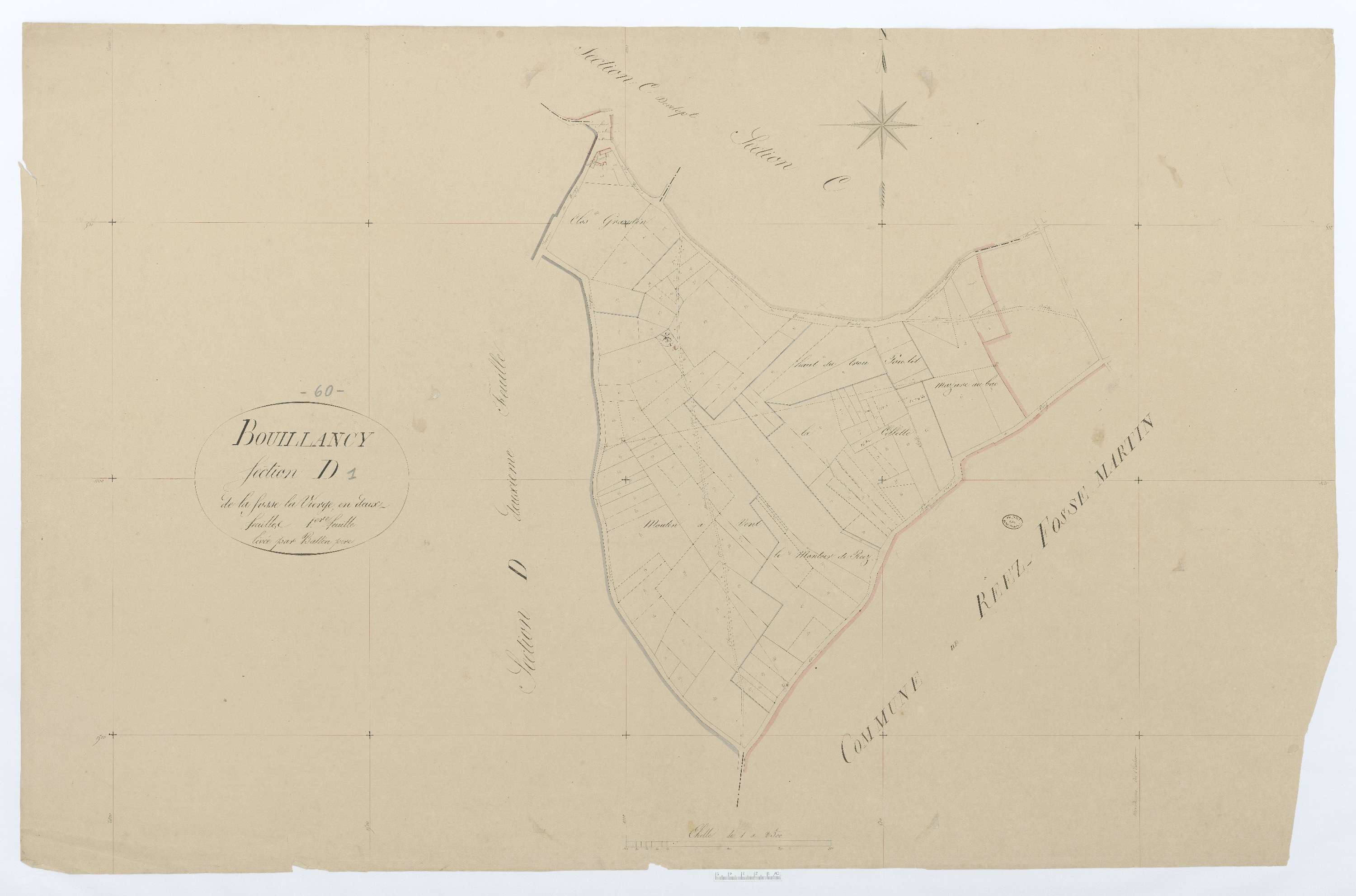 Bouillancy - Cadastre napoléonien, section D1