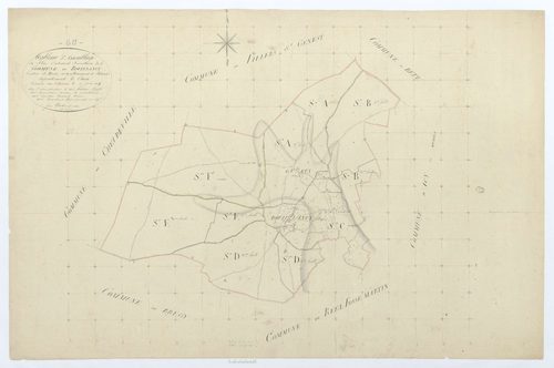 Bouillancy - Cadastre napoléonien, tableau d'assemblage