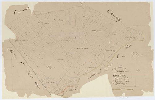 Boullarre - Cadastre napoléonien, section D, feuille unique