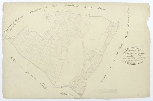 Boulogne-la-Grasse - Cadastre napoléonien, section B, feuille unique