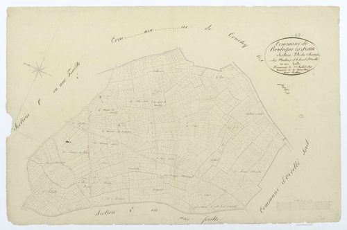 Boulogne-la-Grasse - Cadastre napoléonien, section D, feuille unique