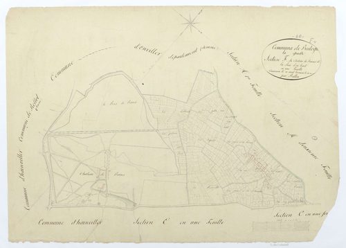 Boulogne-la-Grasse - Cadastre napoléonien, section F, feuille unique