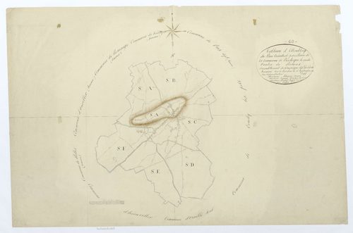 Boulogne-la-Grasse - Cadastre napoléonien, tableau d'assemblage