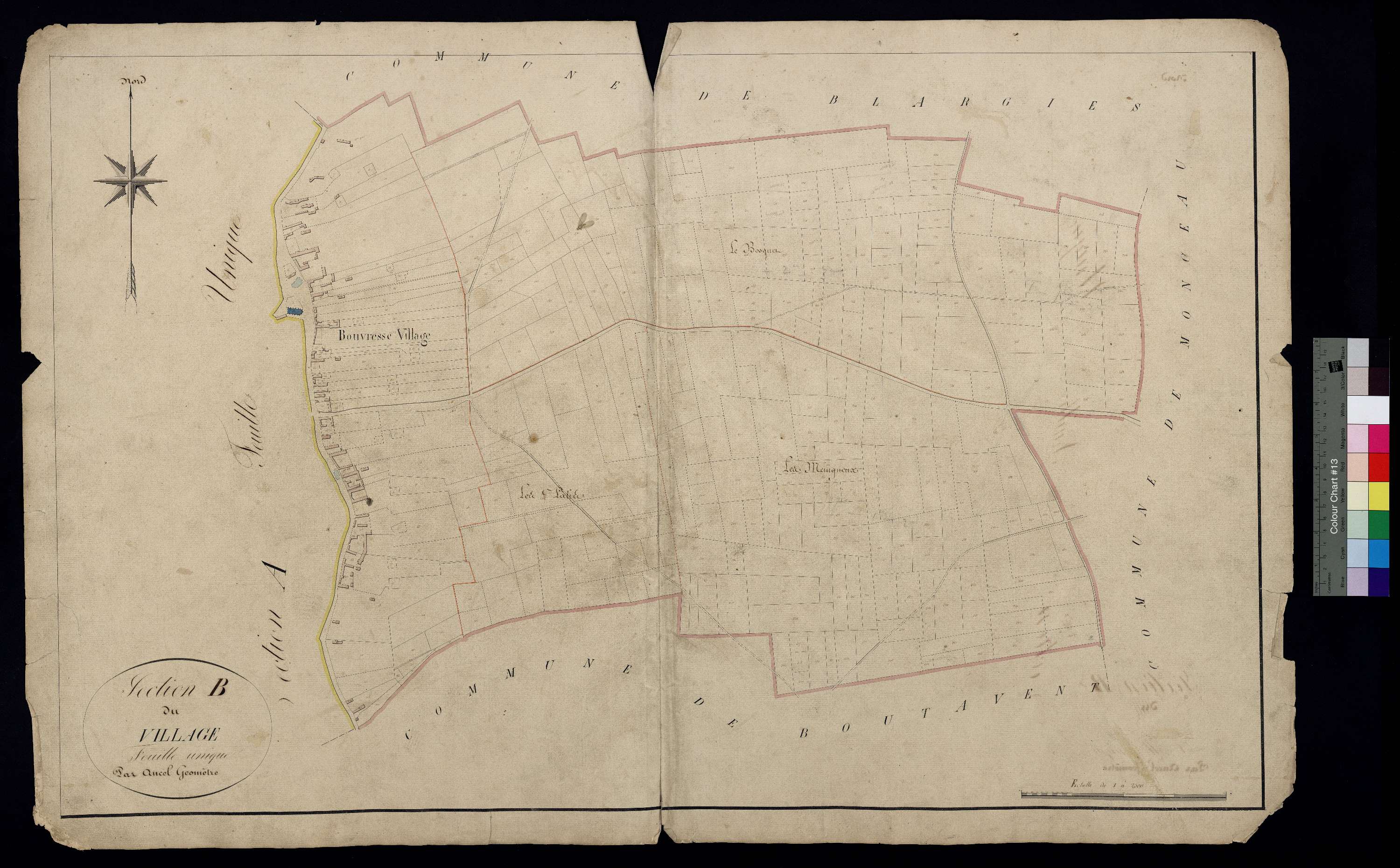 Bouvresse - Cadastre napoléonien, section B