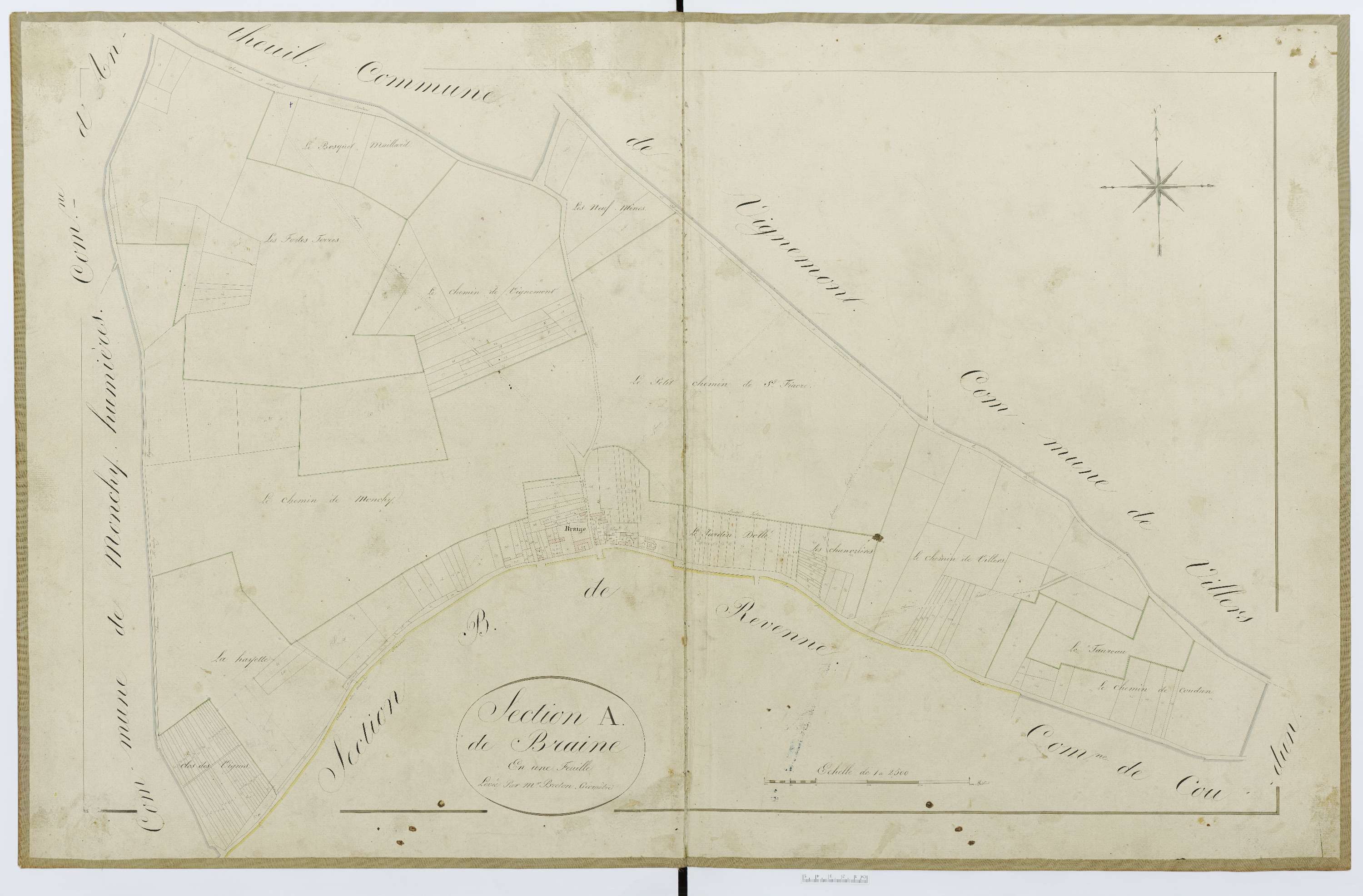 Braisnes - Cadastre napoléonien, section A