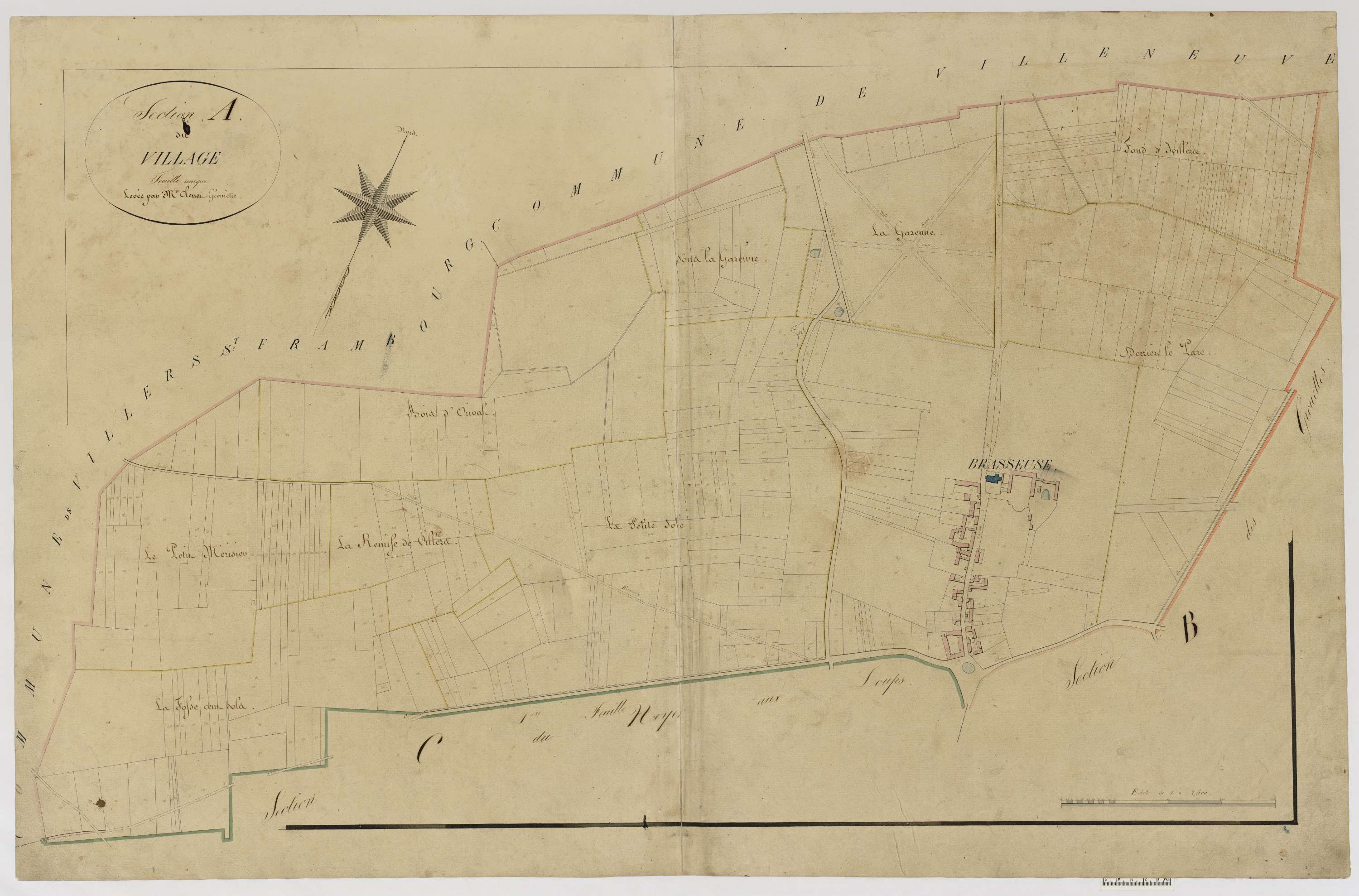 Brasseuse - Cadastre napoléonien, section A