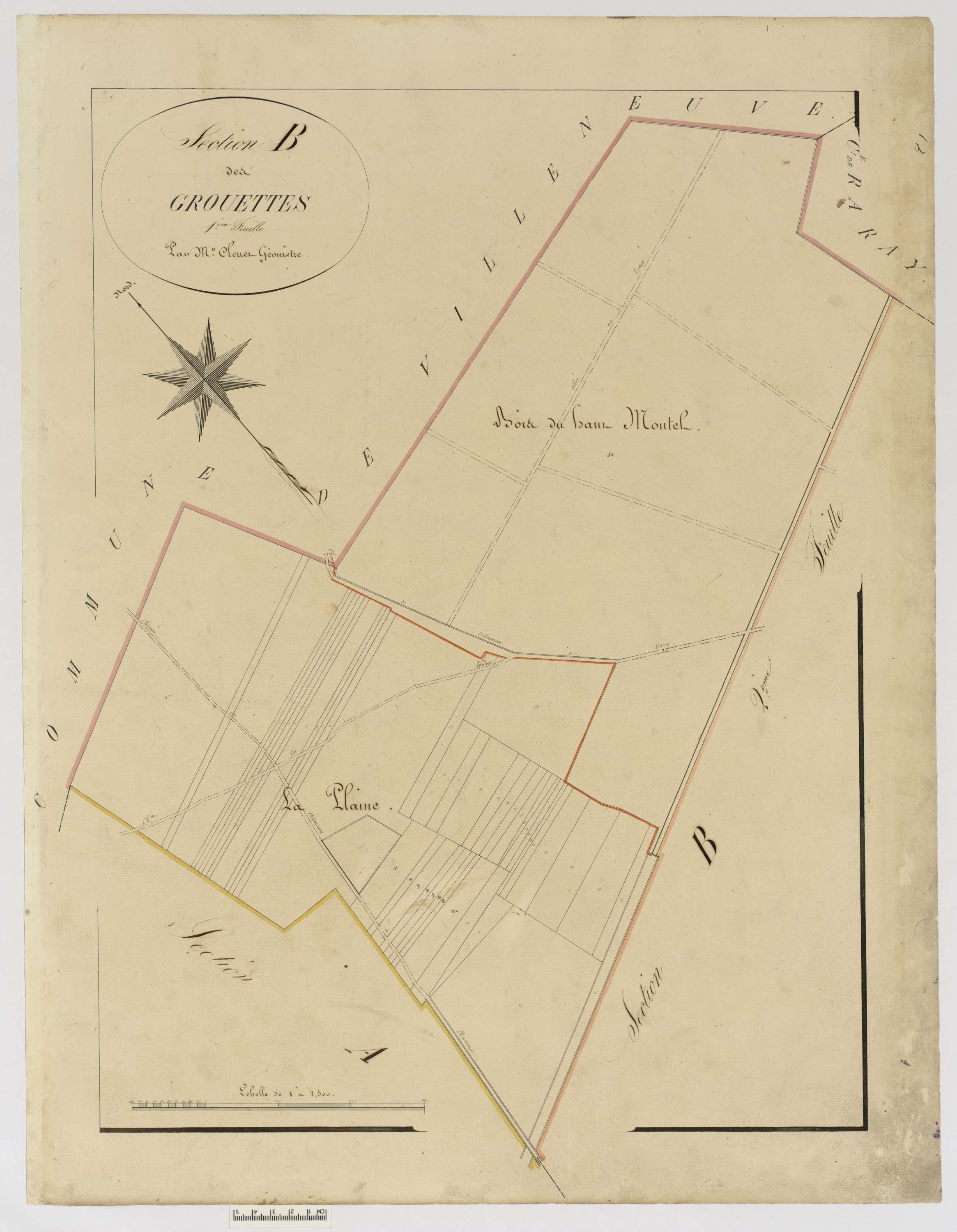 Brasseuse - Cadastre napoléonien, section B1