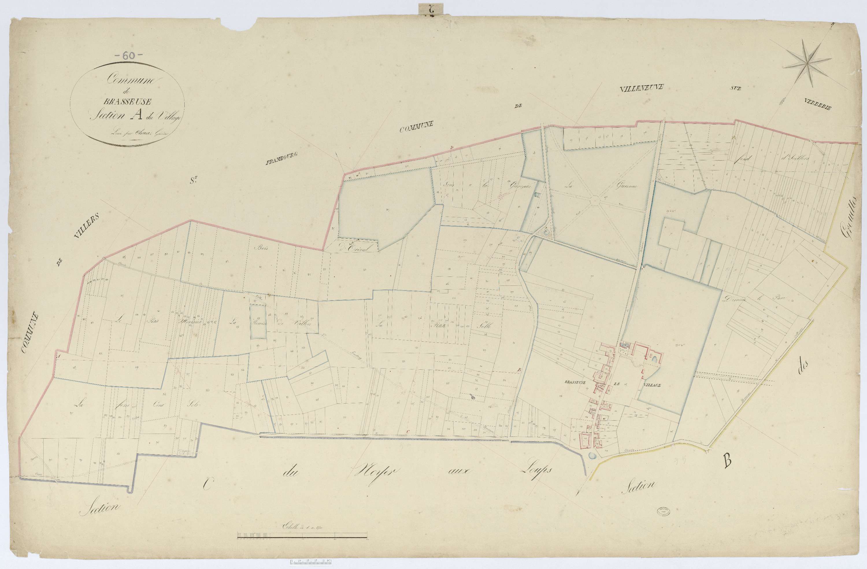 Brasseuse - Cadastre napoléonien, section A, feuille unique