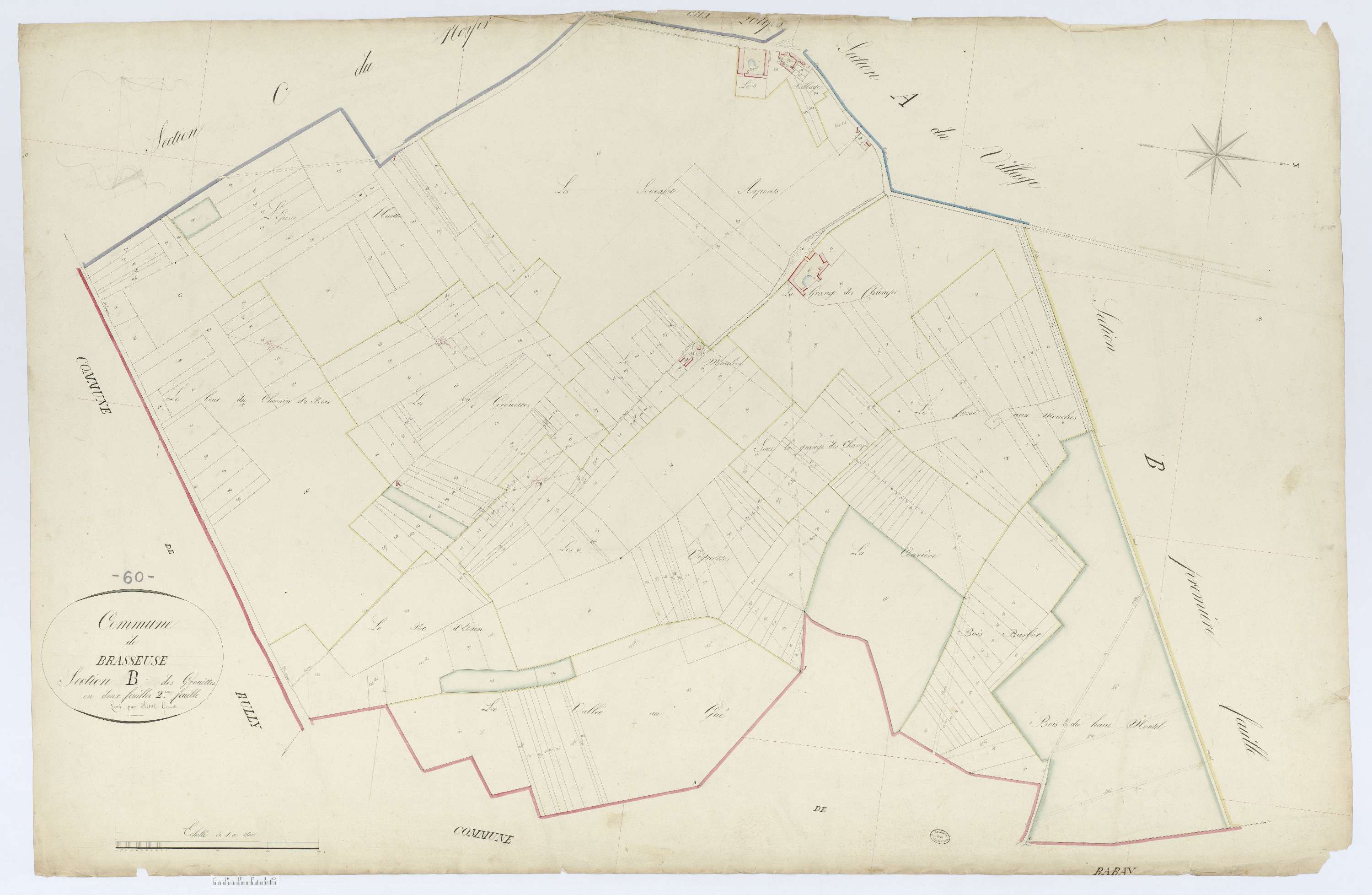 Brasseuse - Cadastre napoléonien, section B2