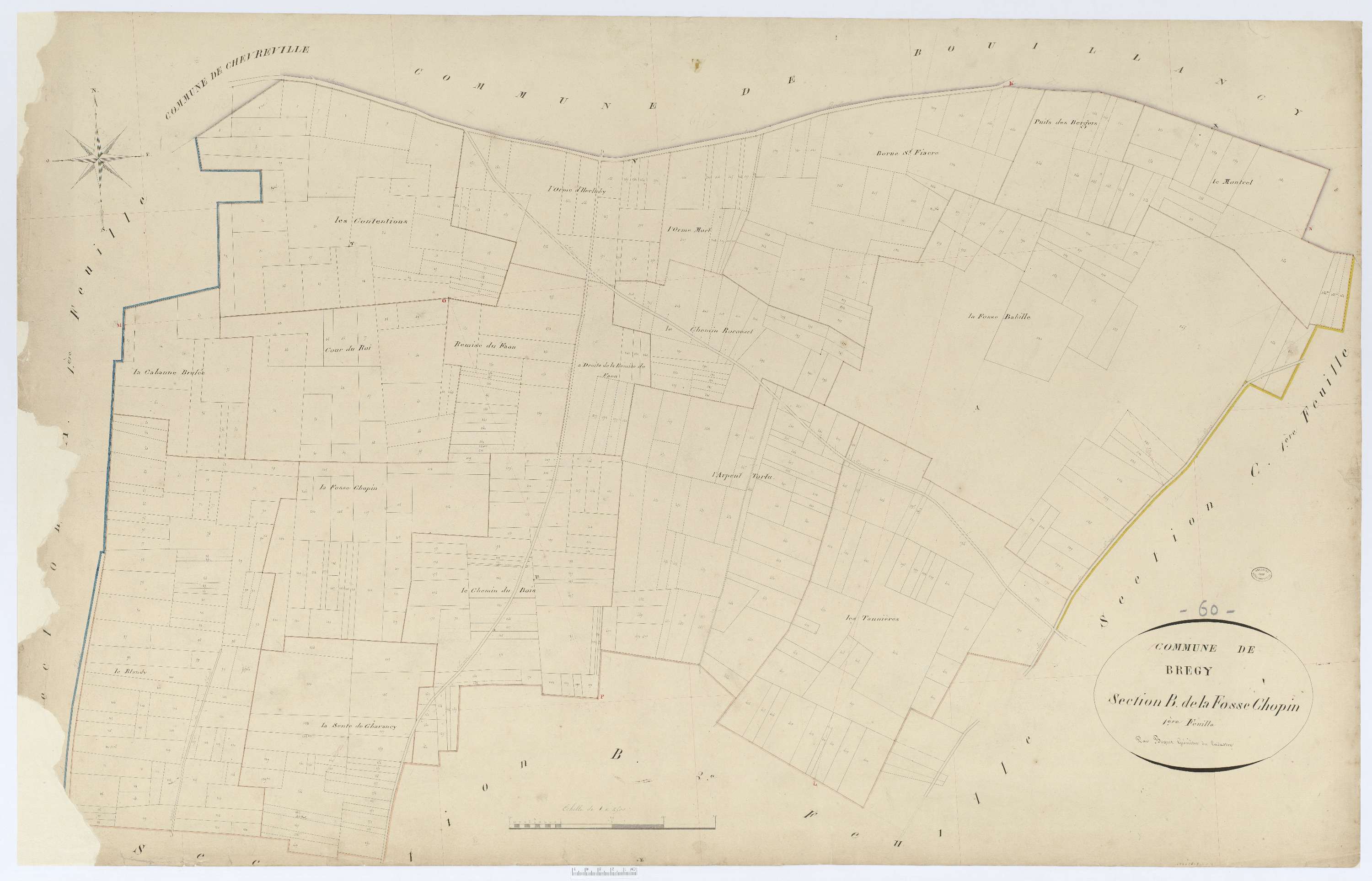 Brégy - Cadastre napoléonien, section B1
