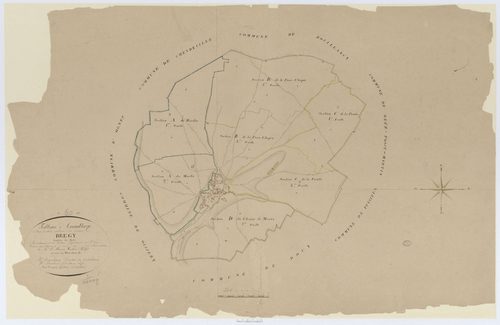 Brégy - Cadastre napoléonien, tableau d'assemblage
