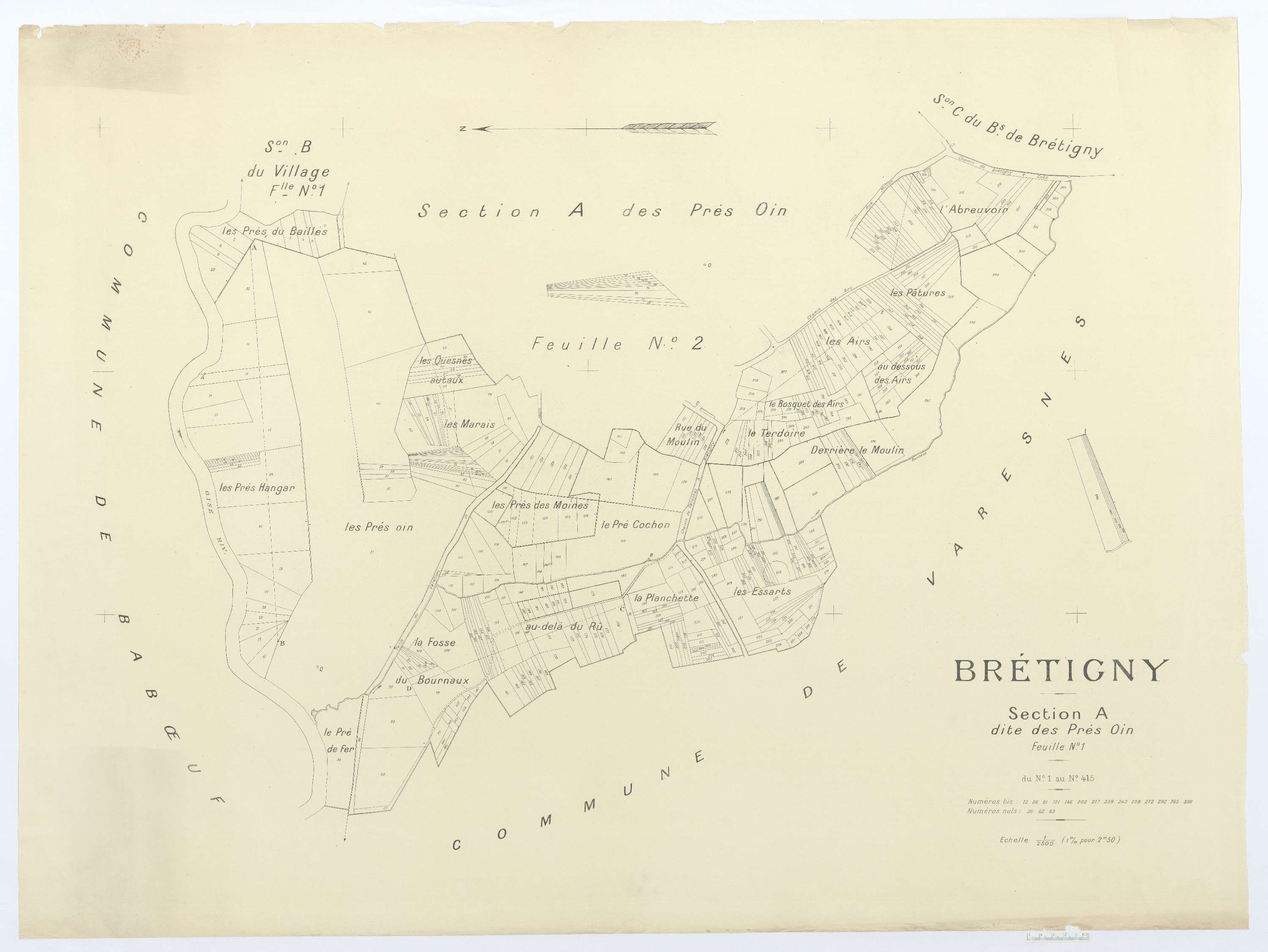 Bretigny - Cadastre napoléonien (copie), section A1