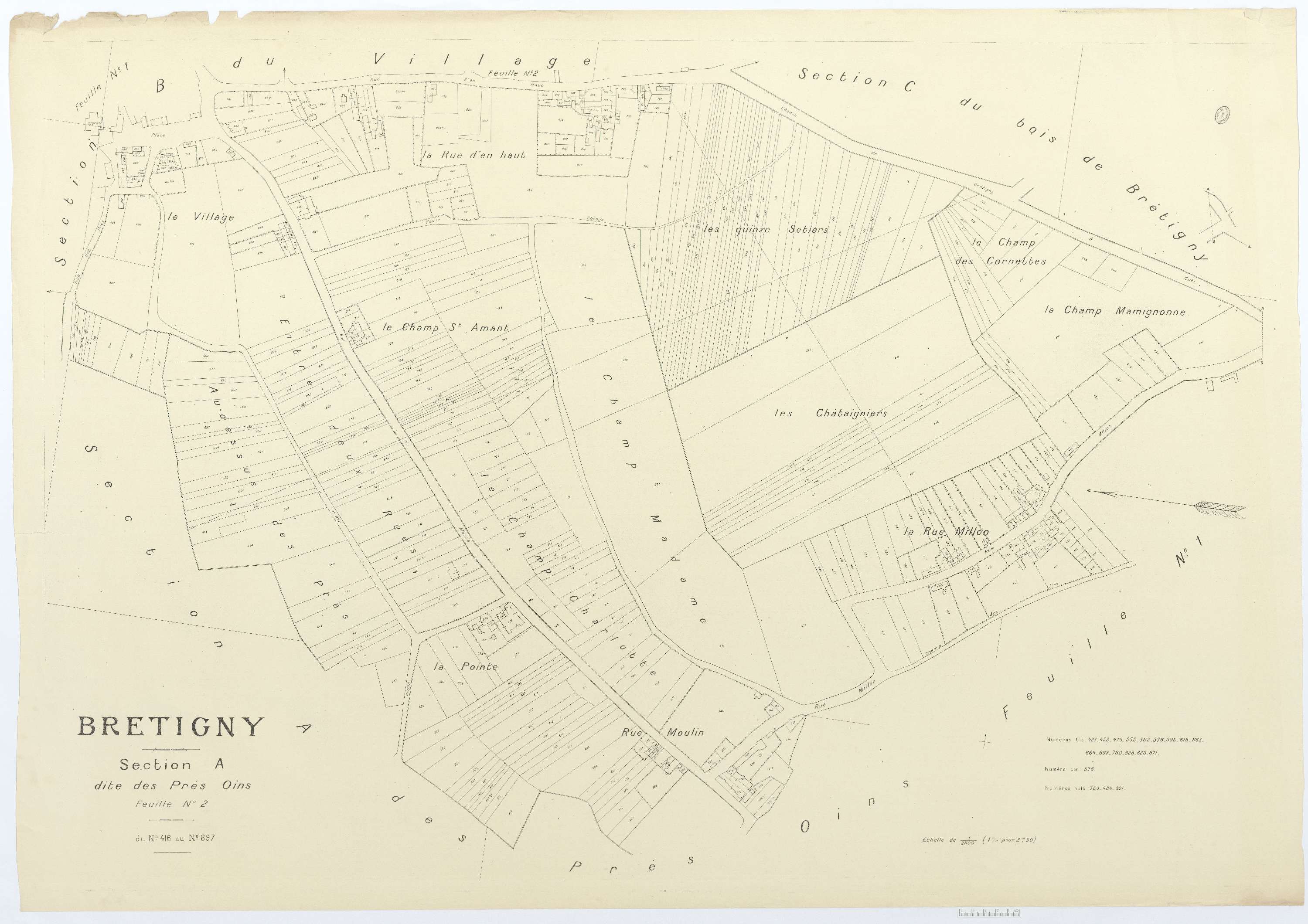 Bretigny - Cadastre napoléonien (copie), section A2