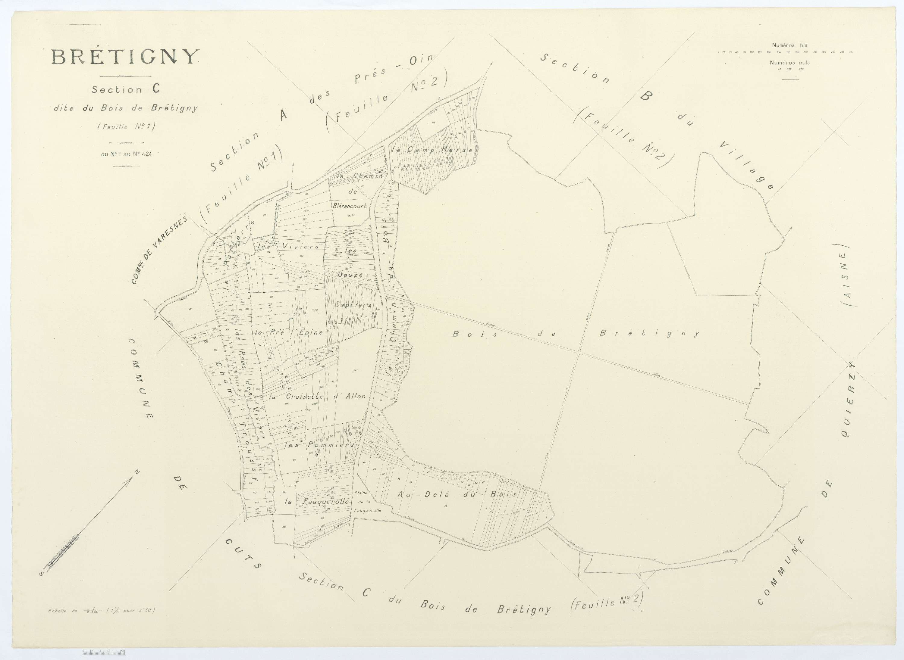 Bretigny - Cadastre napoléonien (copie), section C1
