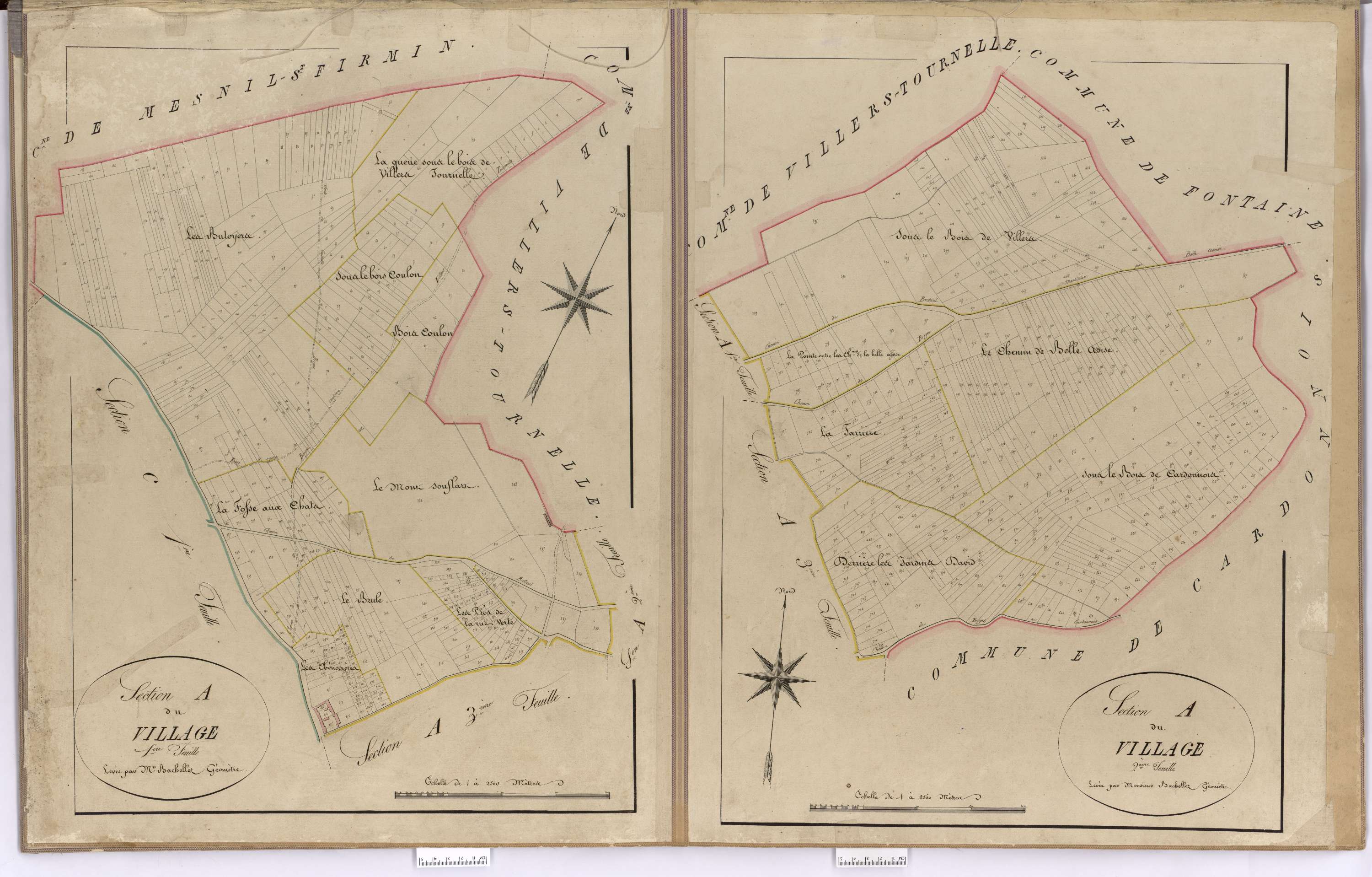 Broyes - Cadastre napoléonien, sections A1 et A2