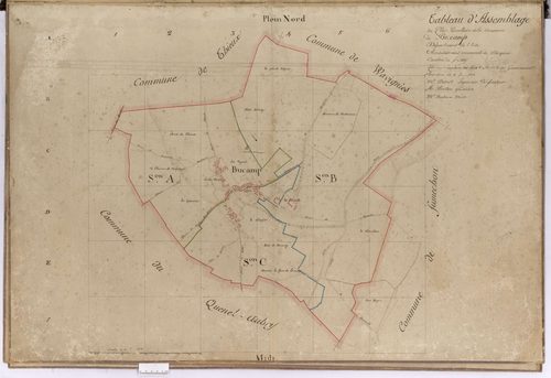 Bucamps - Cadastre napoléonien, tableau d'assemblage