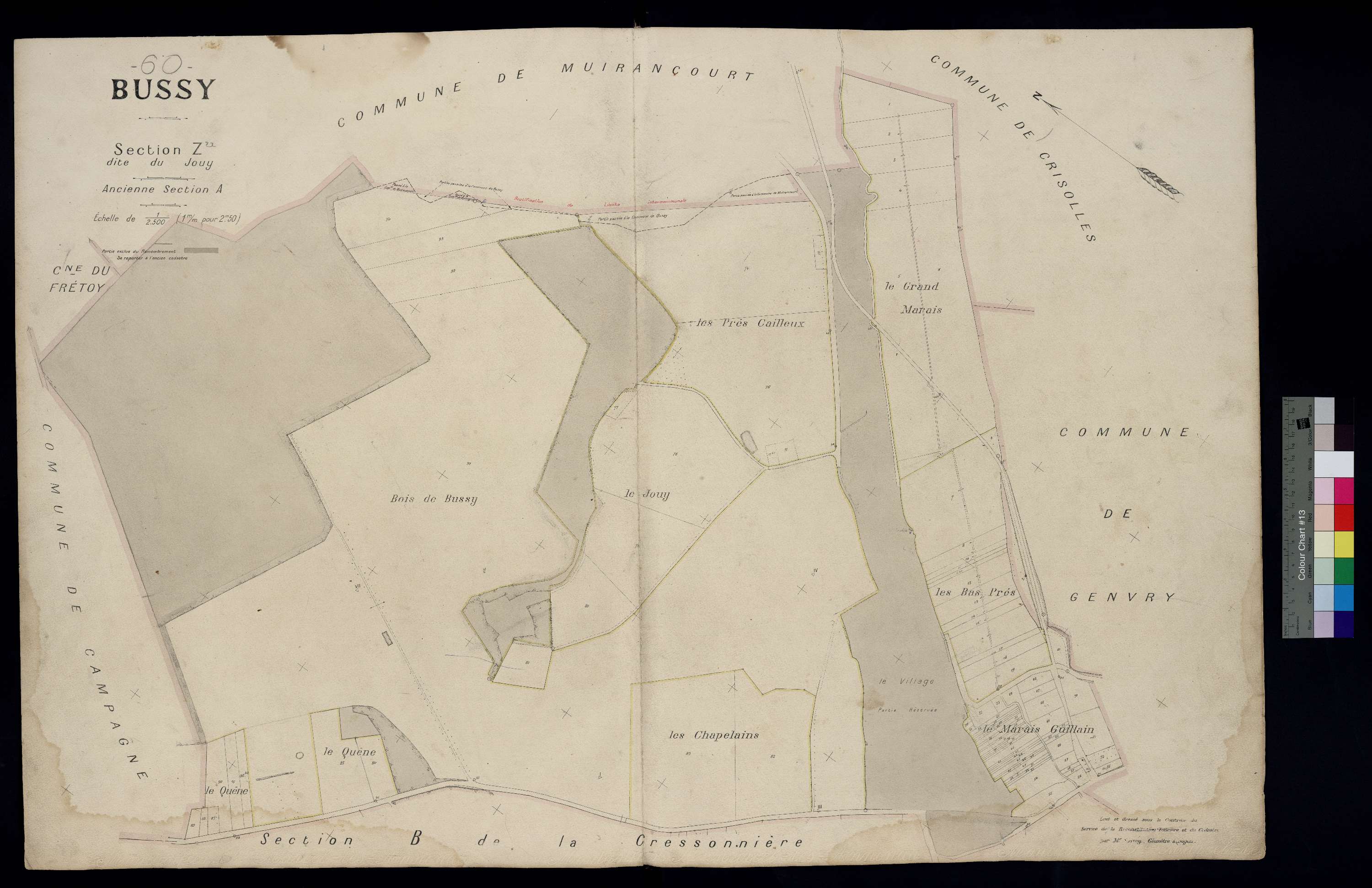 Bussy - Cadastre napoléonien, section Z, ancienne section A