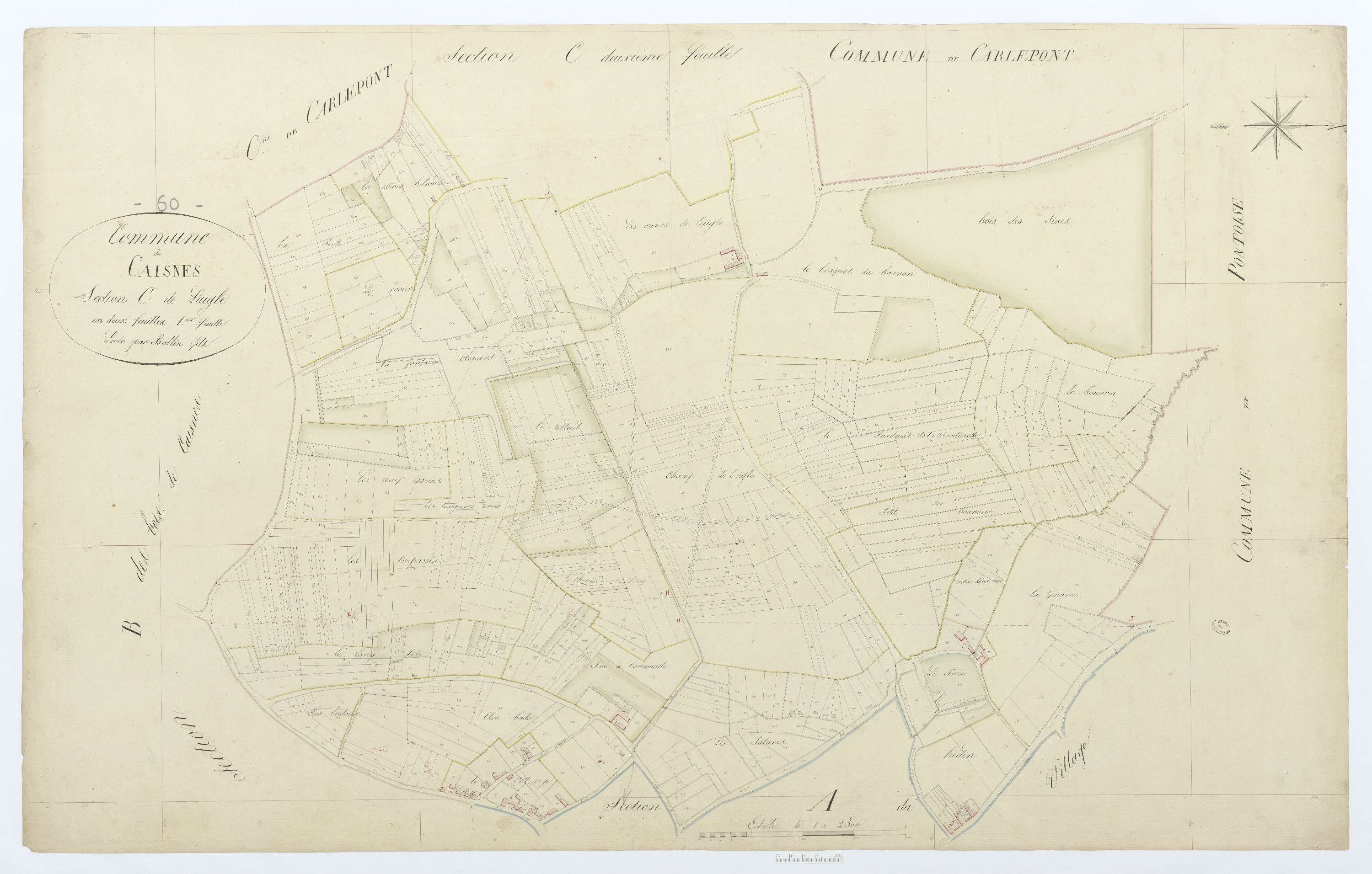 Caisnes - Cadastre napoléonien, section C1
