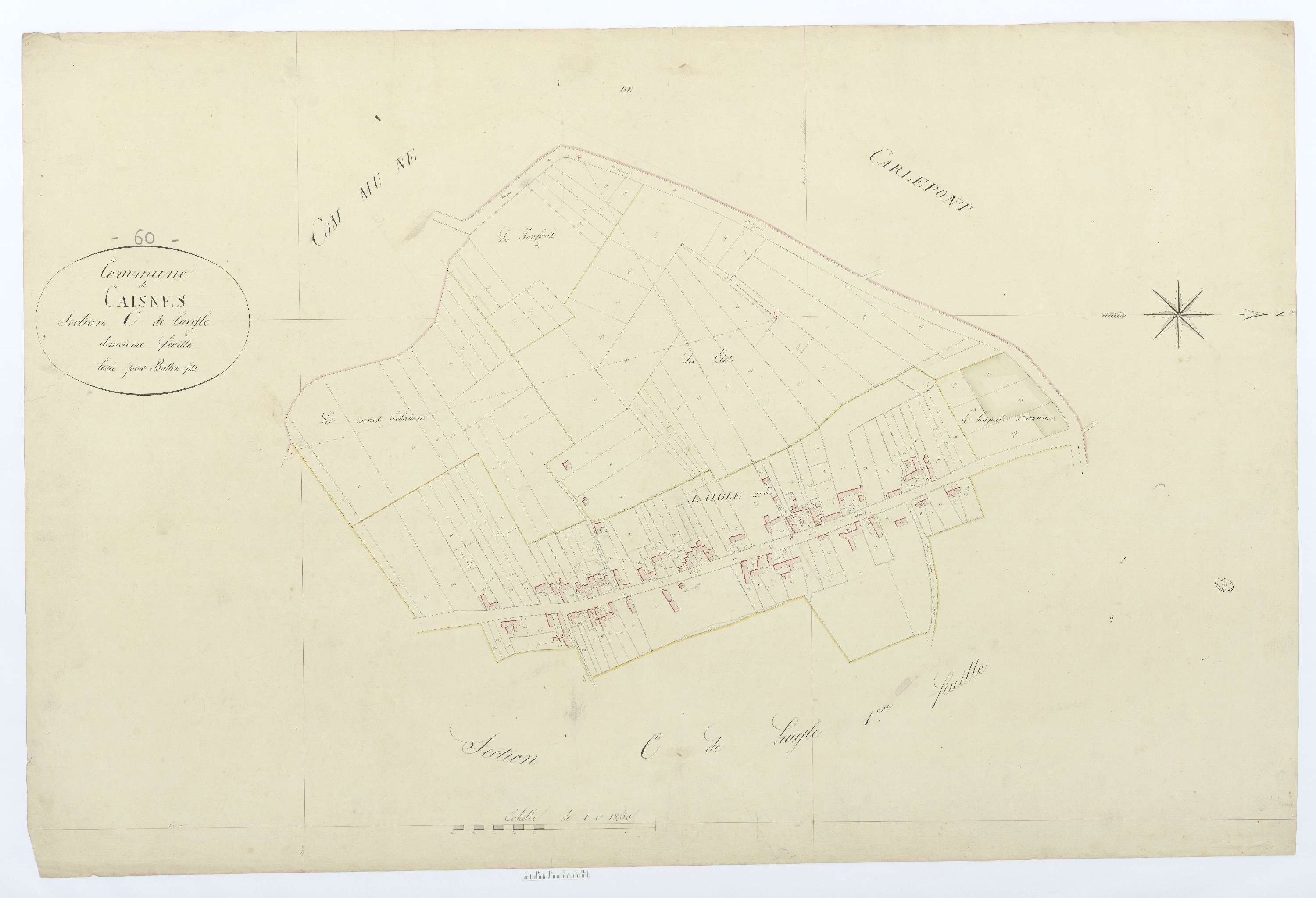 Caisnes - Cadastre napoléonien, section C2
