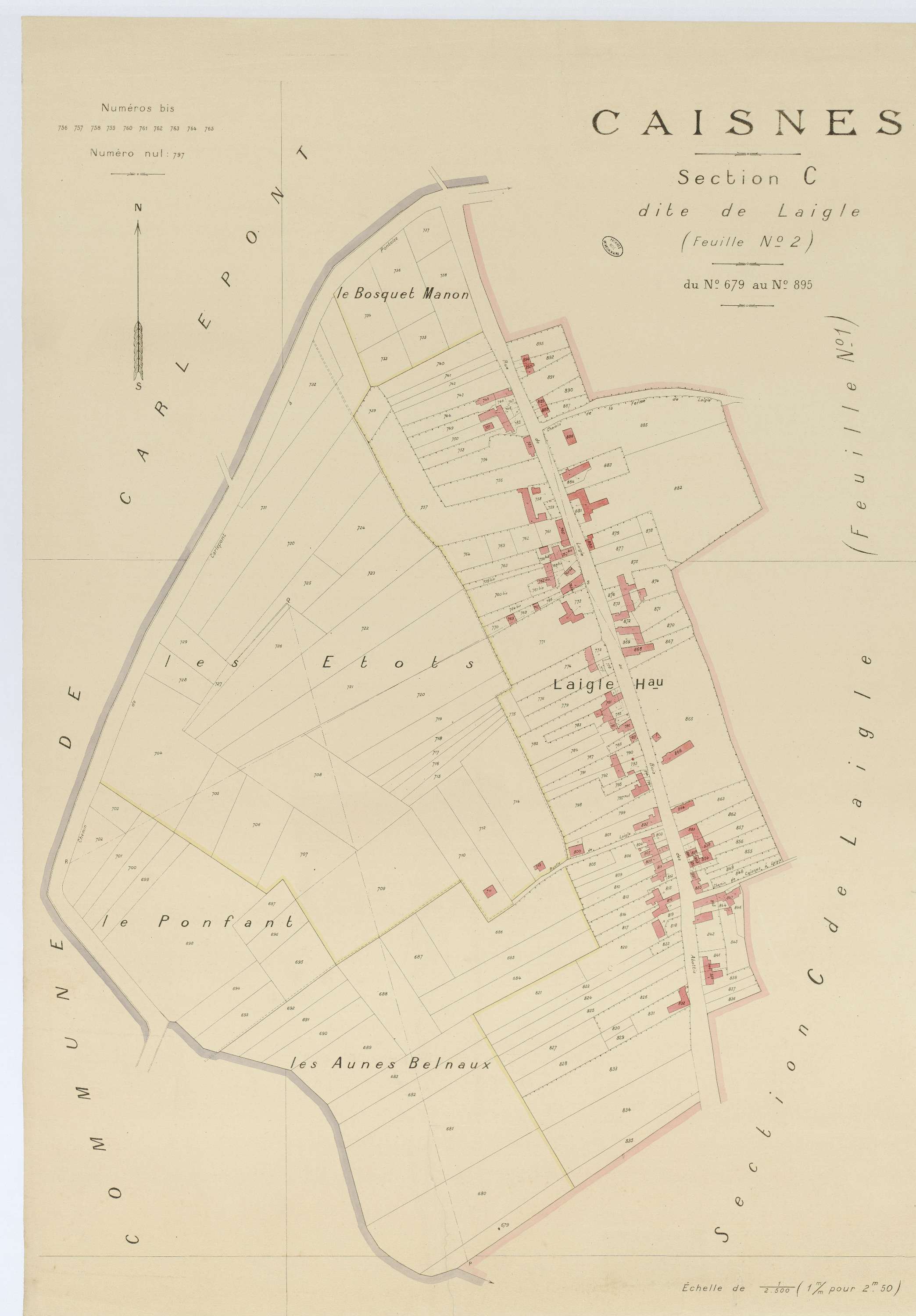 Caisnes - Cadastre napoléonien (copie), section C2