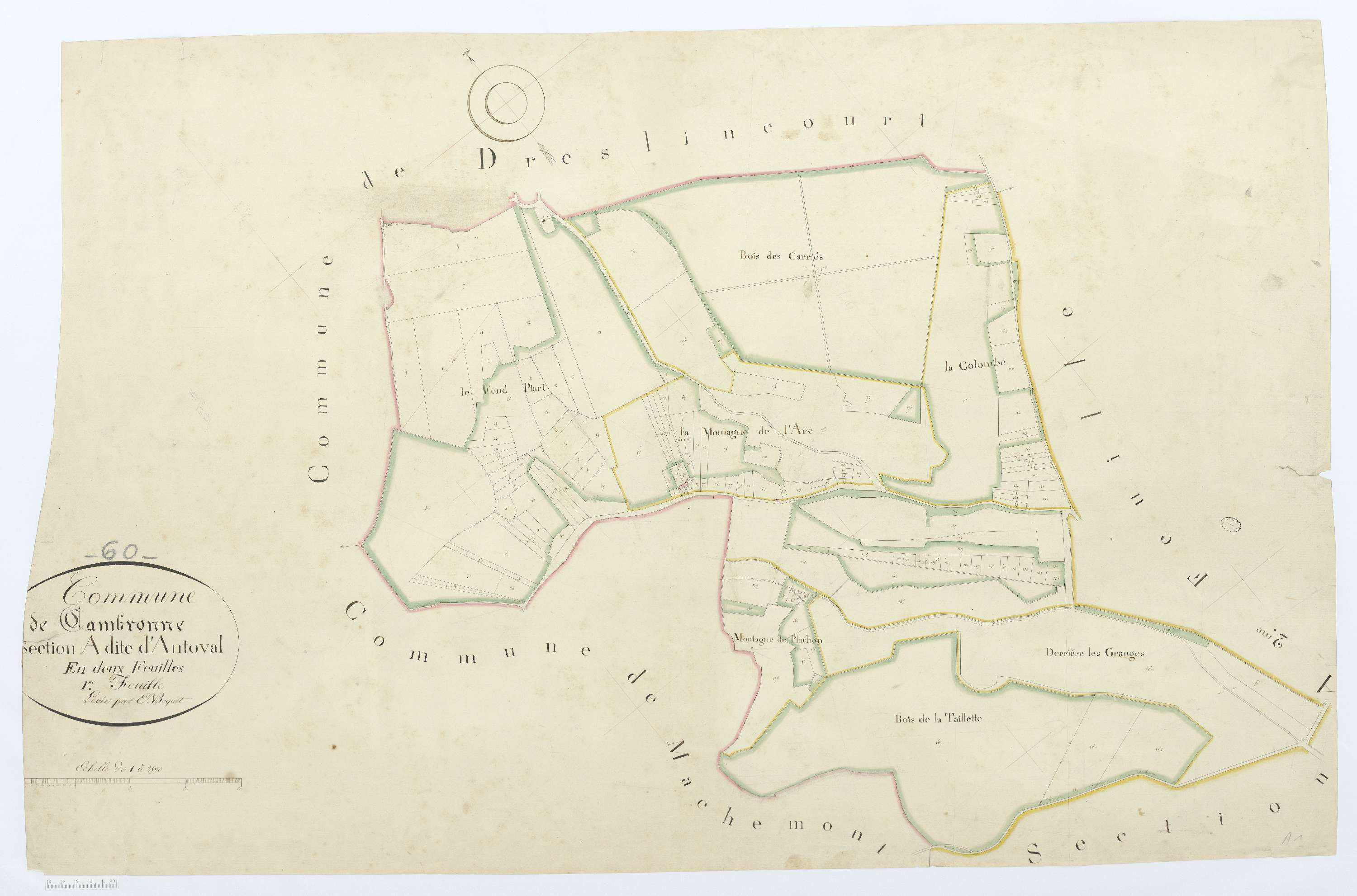 Cambronne-lès-Ribécourt - Cadastre napoléonien, section A1