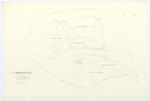 Cambronne-lès-Ribécourt - Cadastre napoléonien (copie), section A1