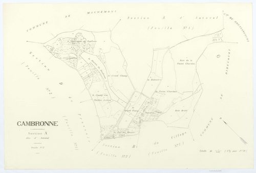 Cambronne-lès-Ribécourt - Cadastre napoléonien (copie), section A2