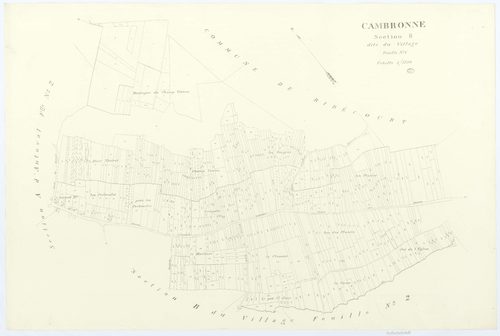 Cambronne-lès-Ribécourt - Cadastre napoléonien (copie), section B1