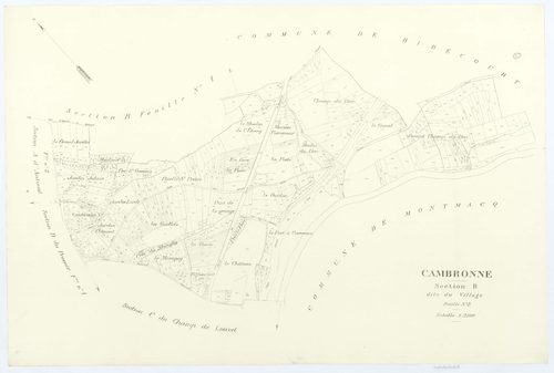Cambronne-lès-Ribécourt - Cadastre napoléonien (copie), section B2